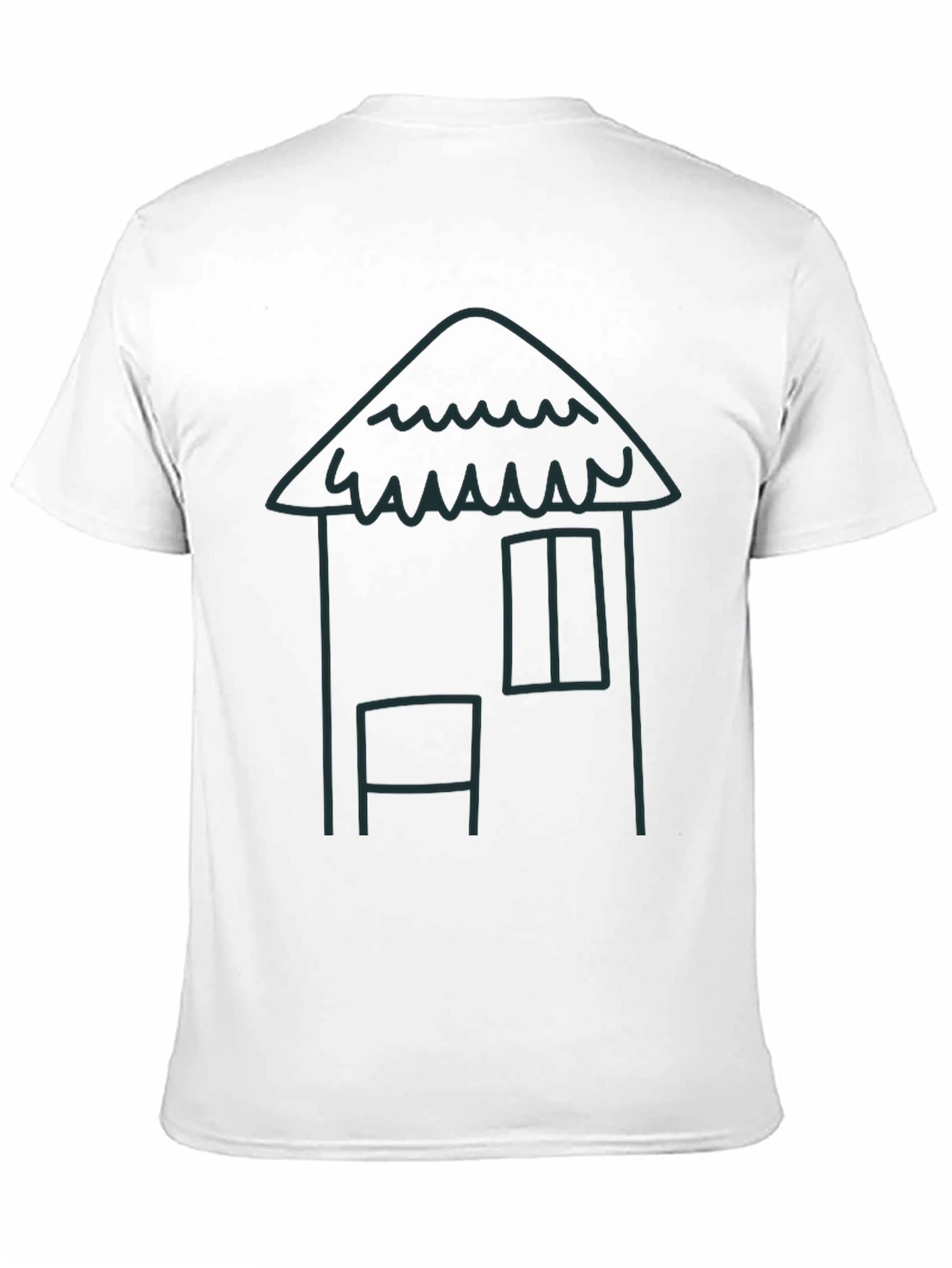 Black Whimsical House Tee - Casual Comfort view 11