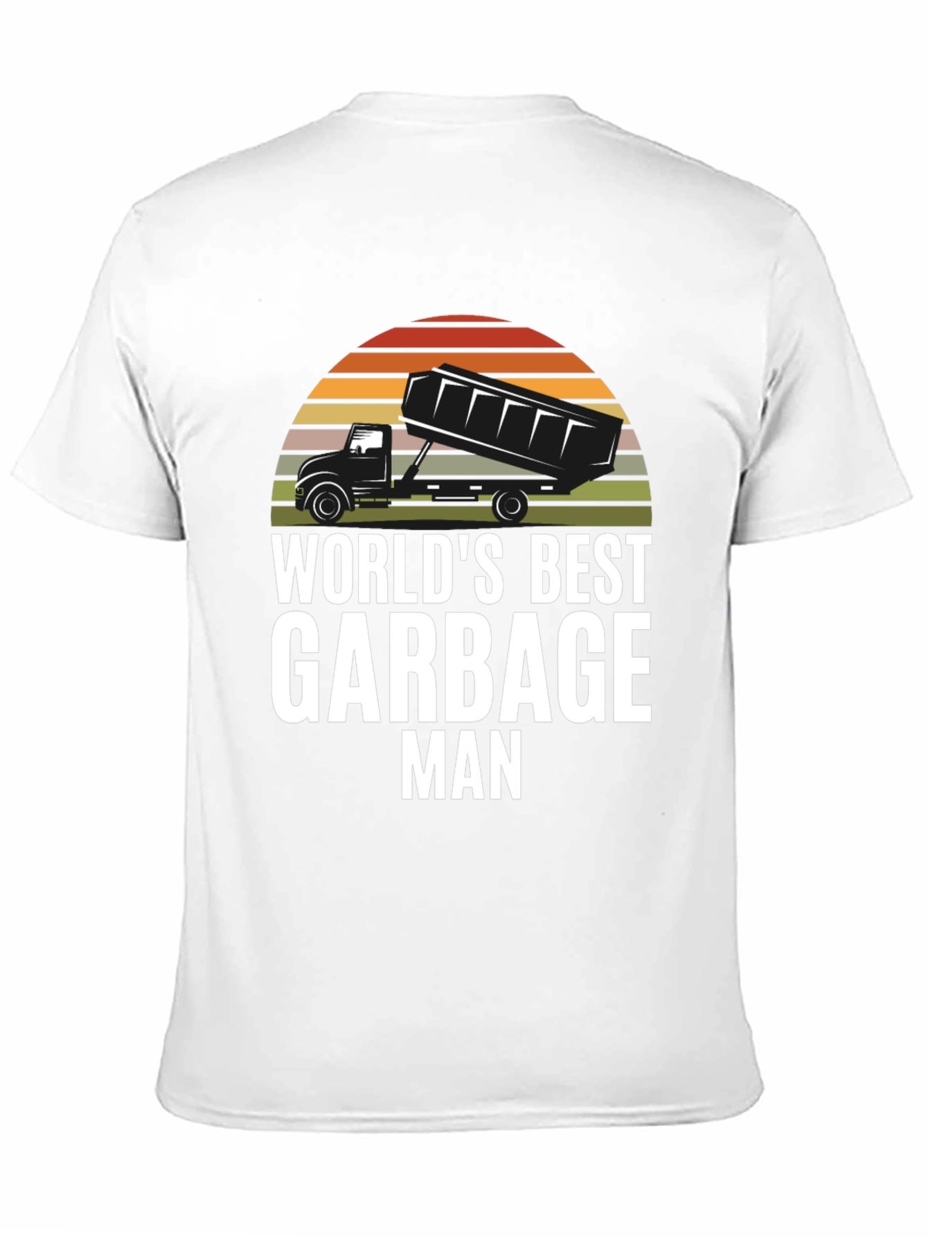 Black World's Best Garbage Man Black Graphic T-Shirt view 11