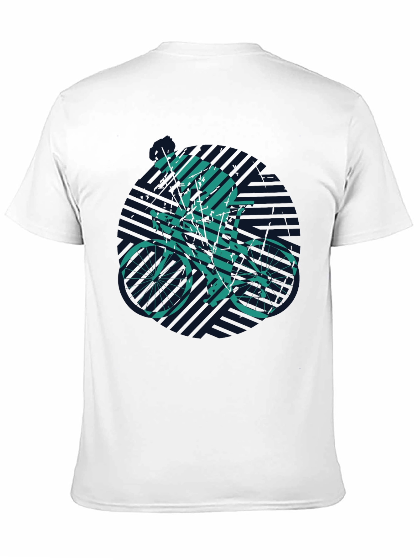 Black Cyclist Graphic Tee - Black Cotton Blend view 11