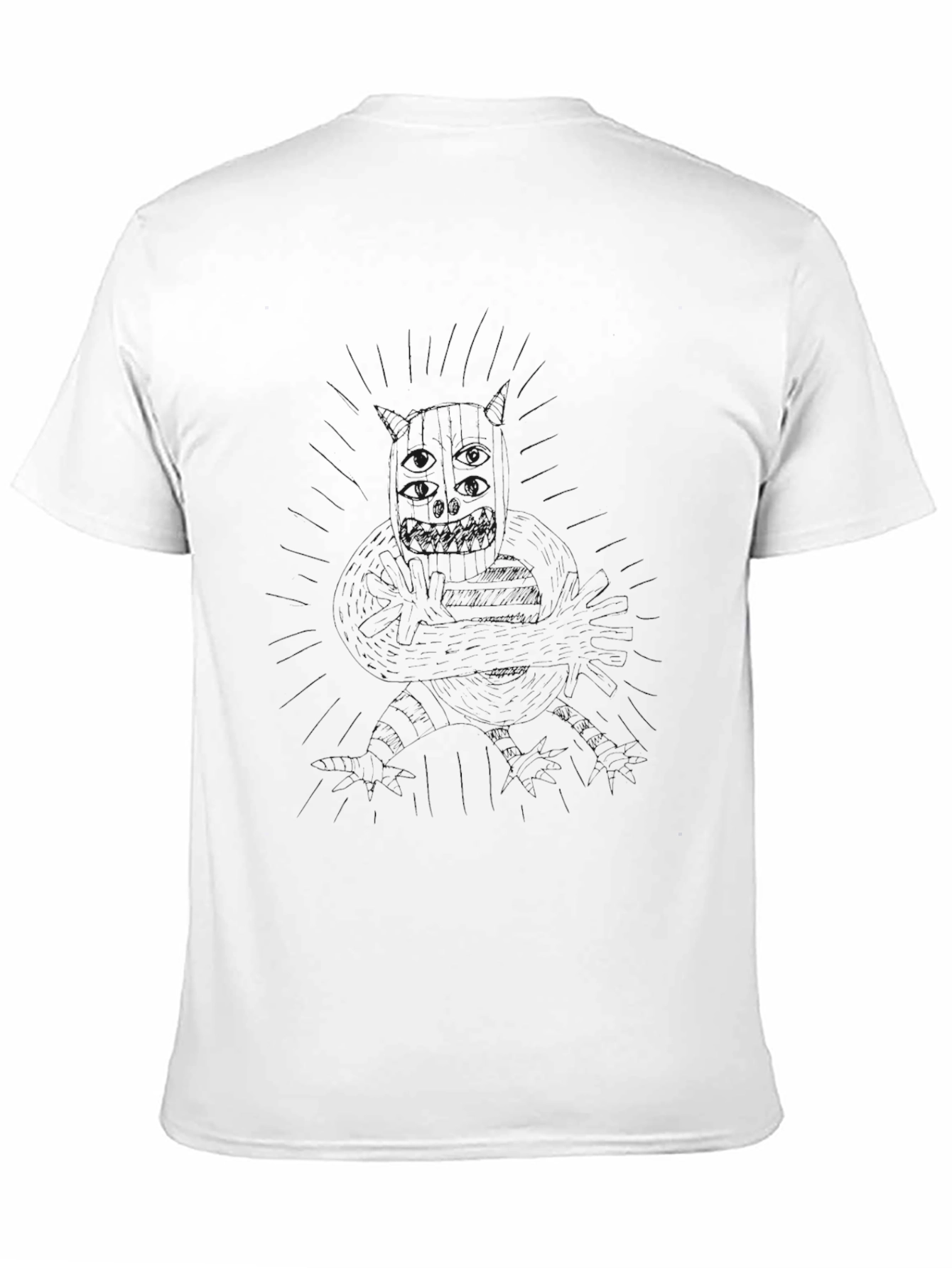 Black Men's Black Crew Neck T-Shirt view 11