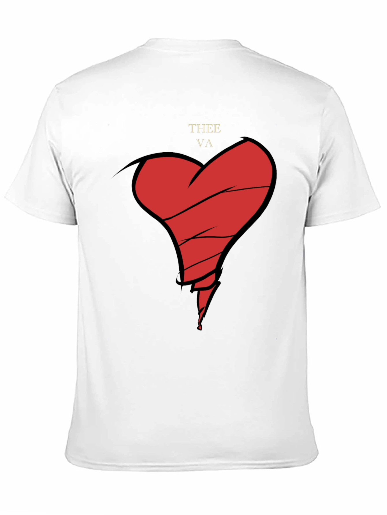 Black Broken Heart Graphic Tee - Men's Black T-Shirt view 11
