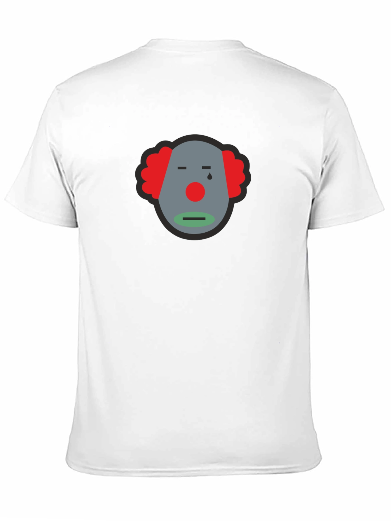 Sad Clown Graphic Tee - Unisex Black Cotton T-Shirt - 11