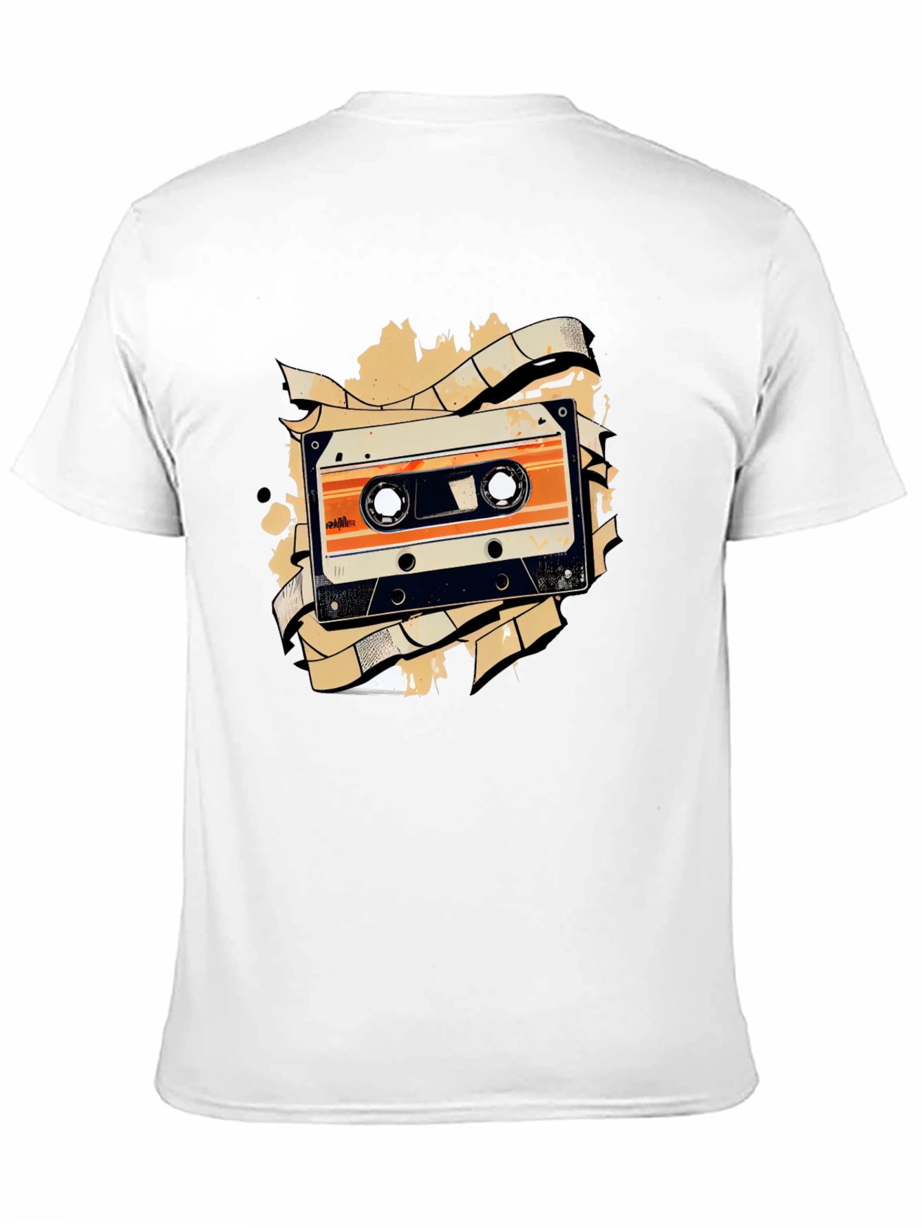 Black Retro Cassette Tape Graphic Tee - Black view 11