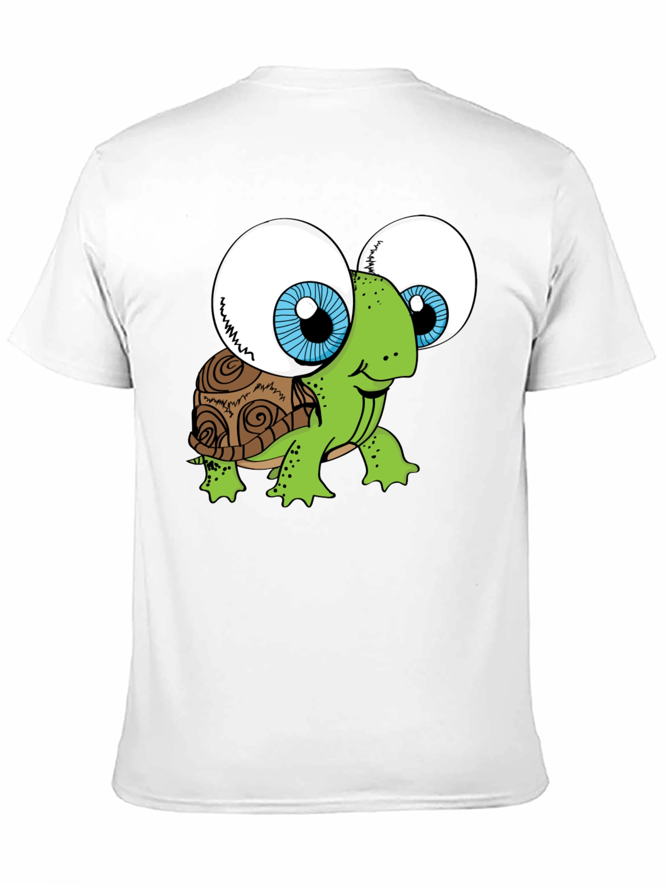 Black Funny Turtle Googly Eyes Black T-Shirt view 11