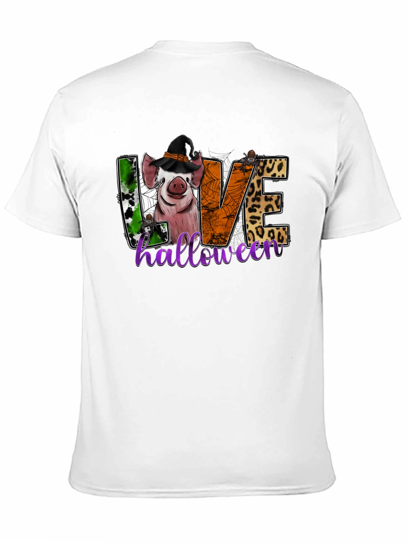 Black Halloween Pig Graphic T-Shirt view 11