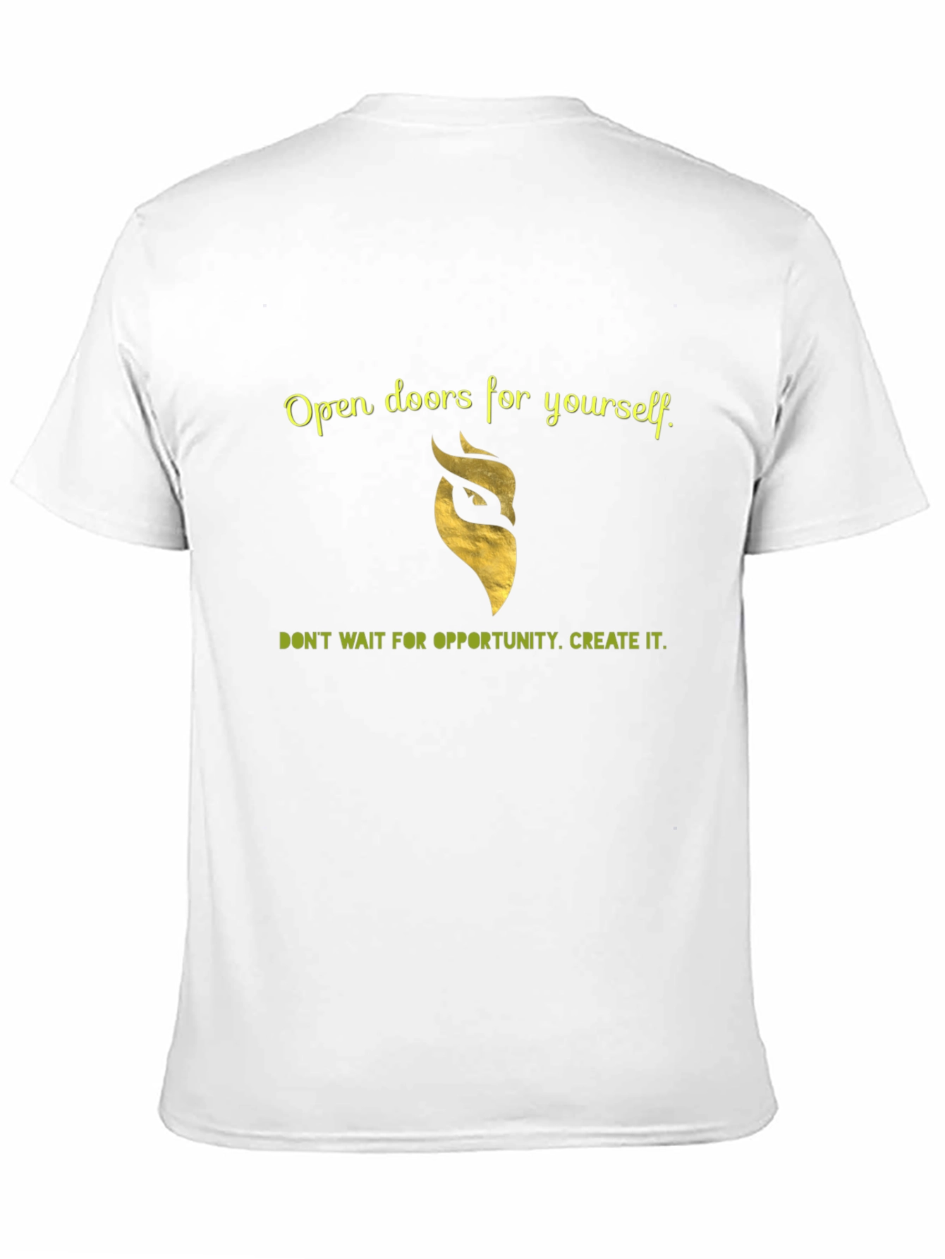 Black Motivational Black T-Shirt - Open Doors view 11