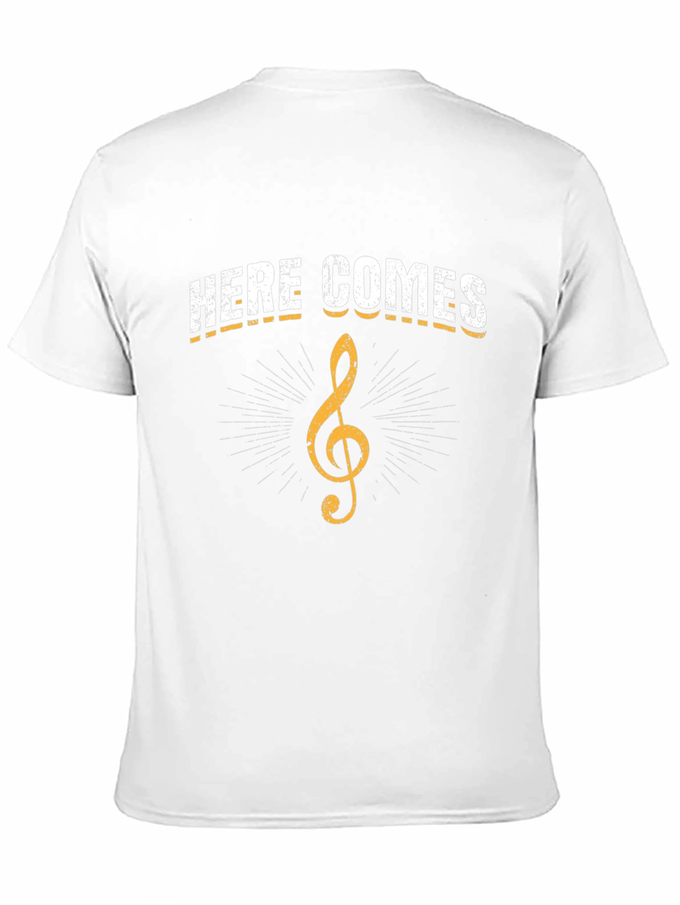 Black Here Comes Treble Clef Graphic T-Shirt view 11