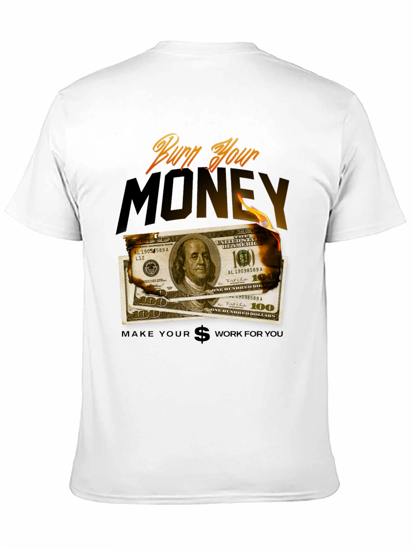 Black Burn Your Money Graphic Tee view 11