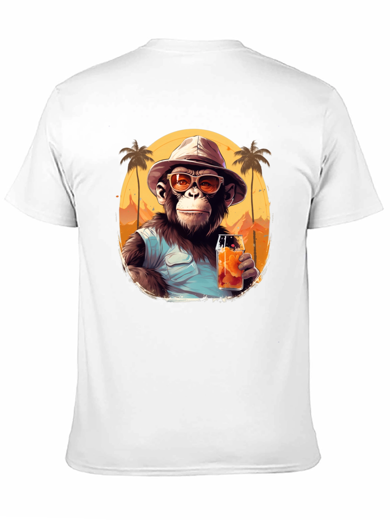Black Tropical Monkey Graphic Tee - Vacation Vibes view 11