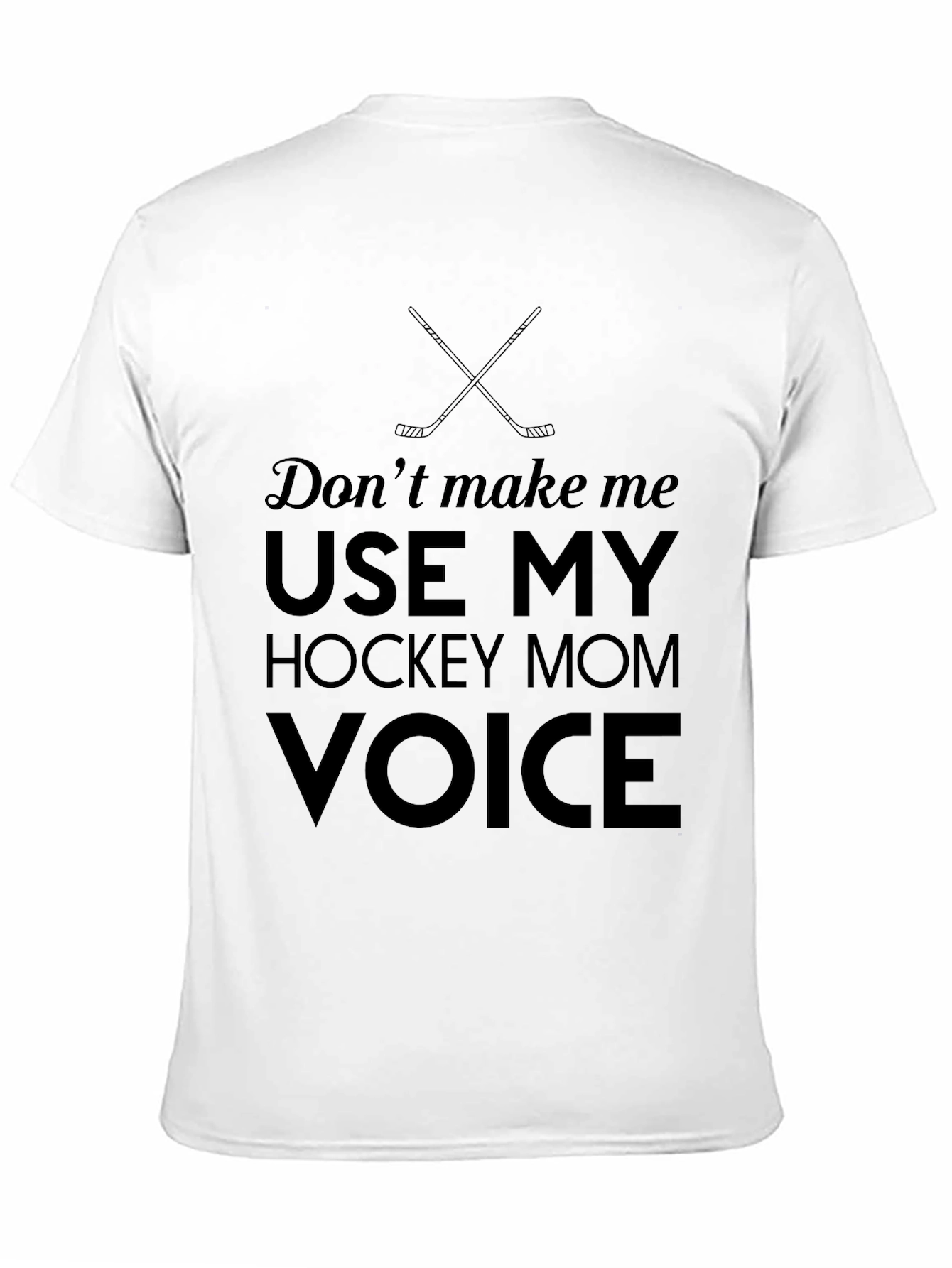 Black Hockey Mom Voice Graphic Tee - Black view 11