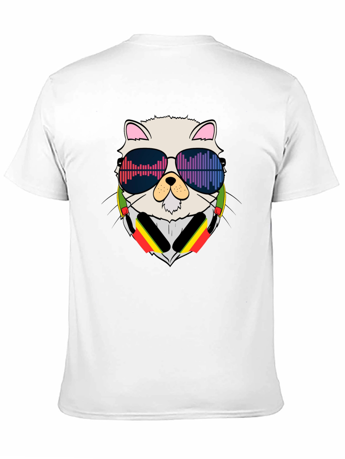 Black Cool Cat DJ Black T-Shirt view 11
