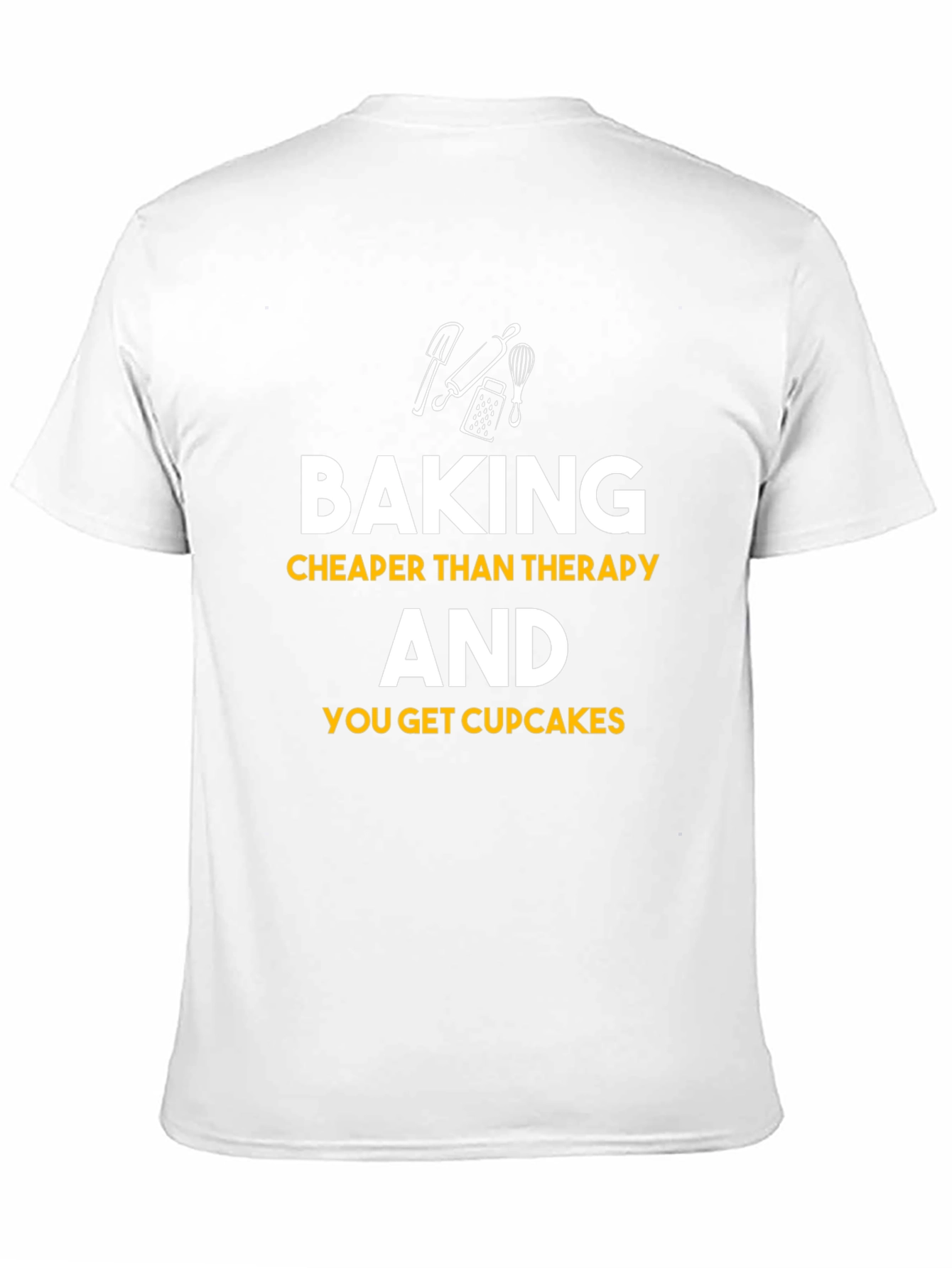 Black Baking Cheaper Than Therapy Black Graphic Tee view 11