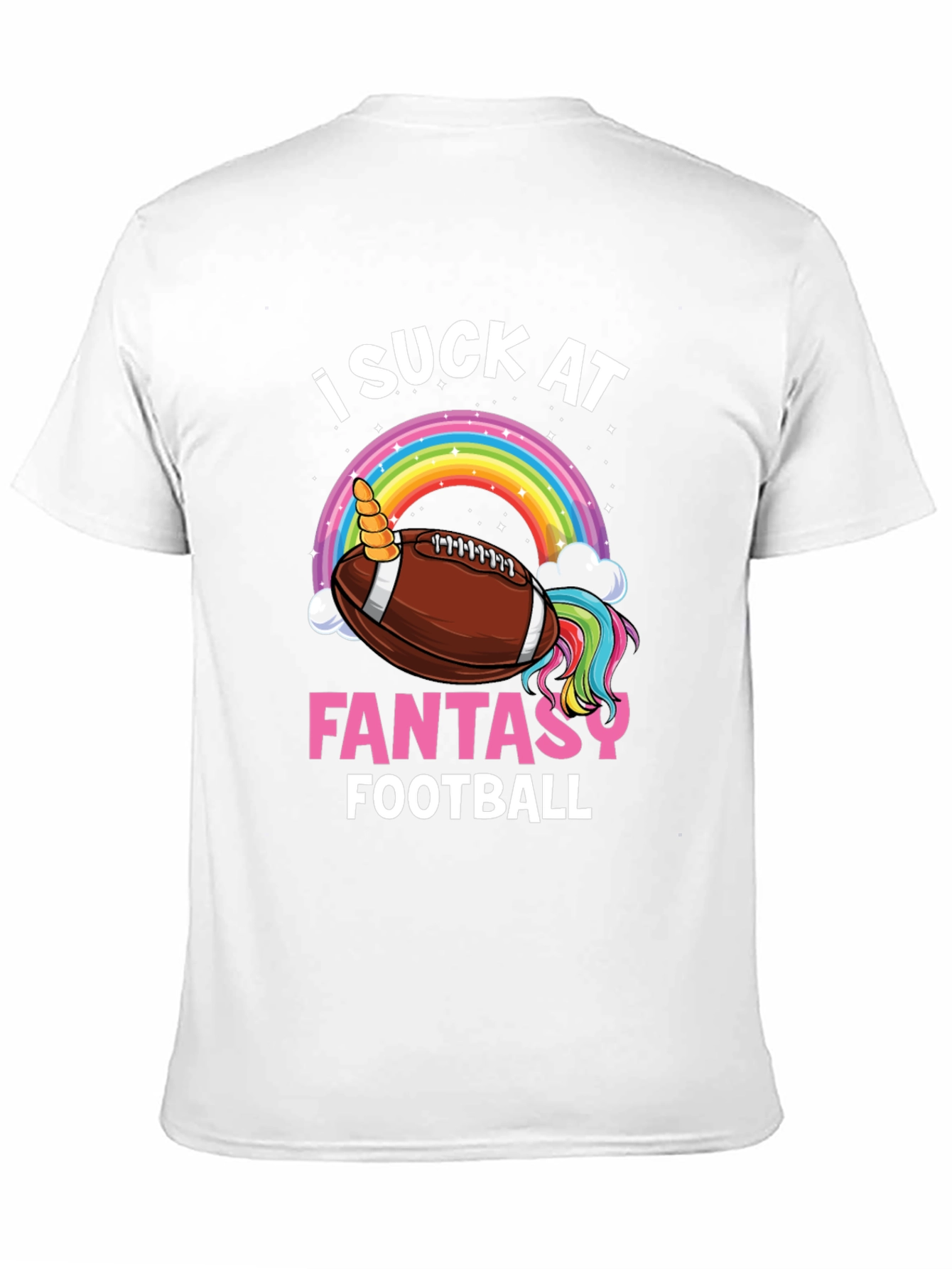 Black Funny Unicorn Football T-Shirt view 11