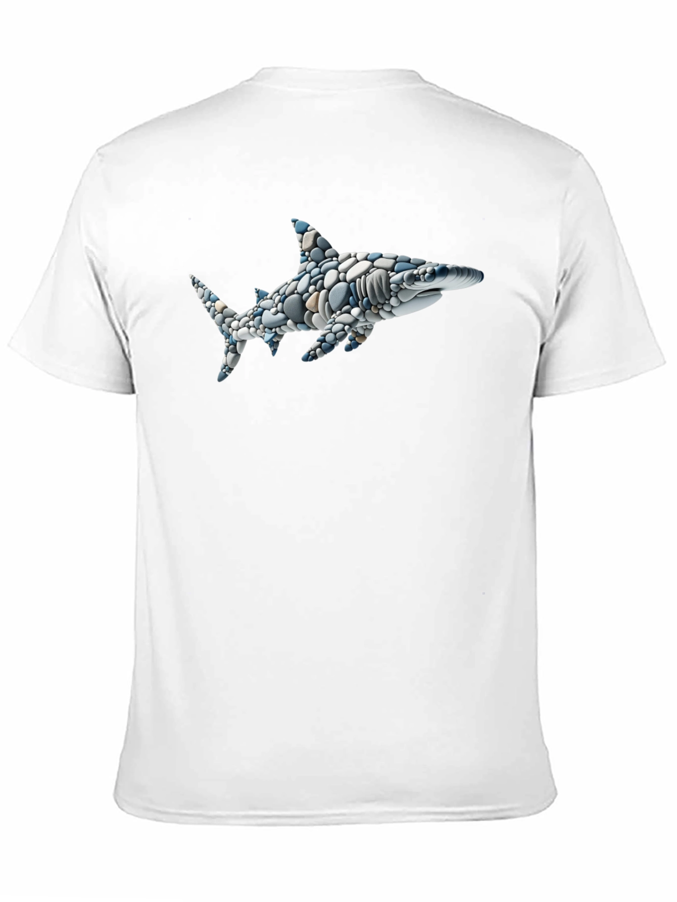 Black Stone Shark Graphic Tee - Unique Design view 11