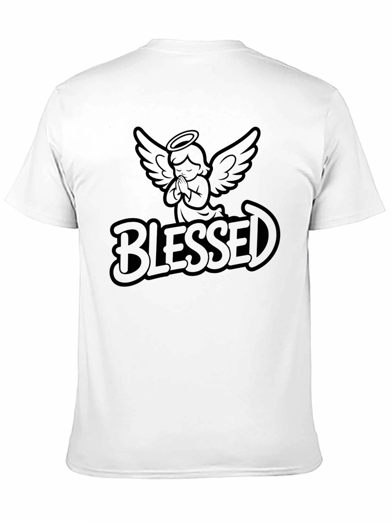 Black Blessed Angel Graphic Tee view 11