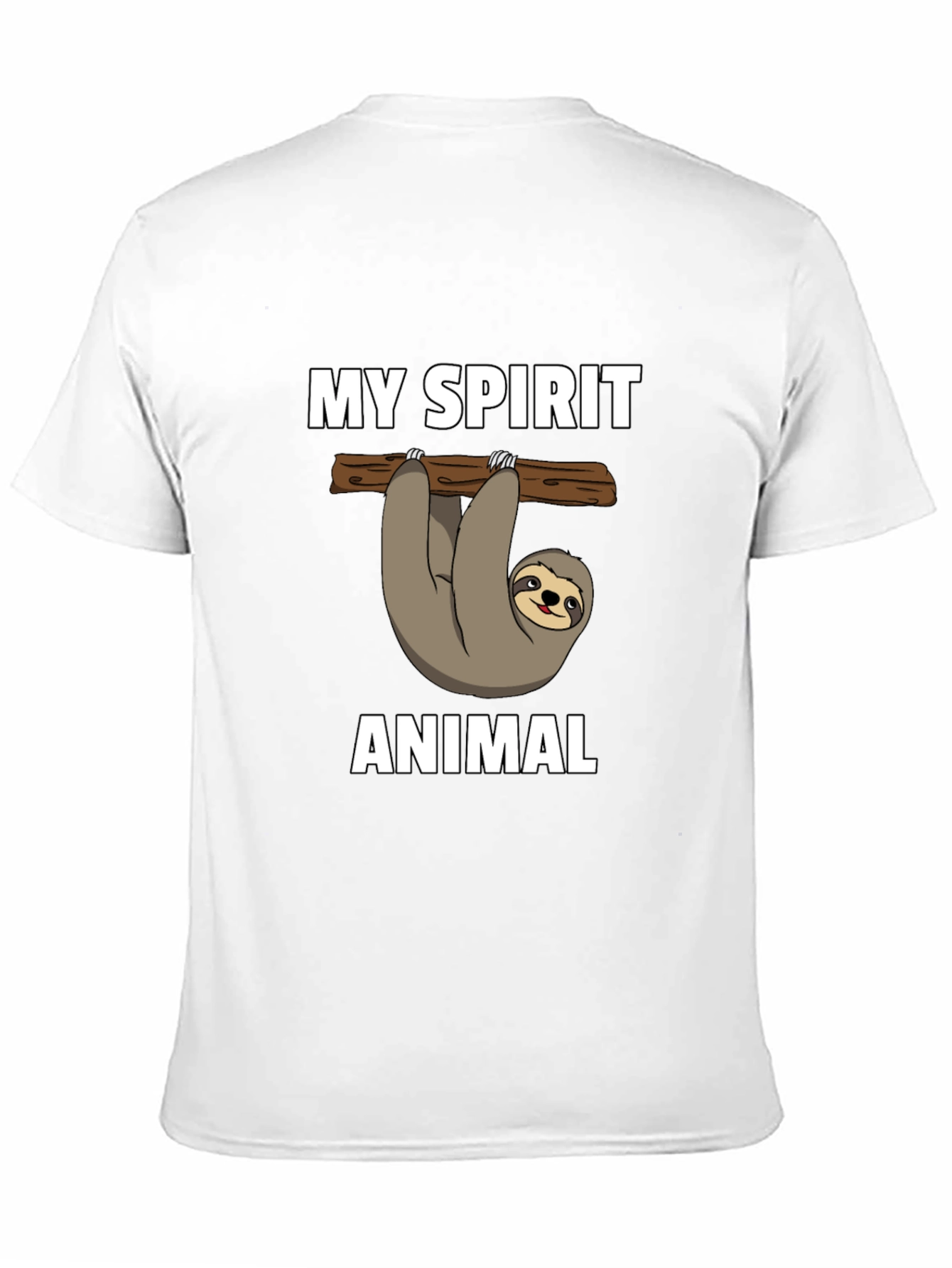 Black My Spirit Animal Sloth Graphic T-Shirt view 11