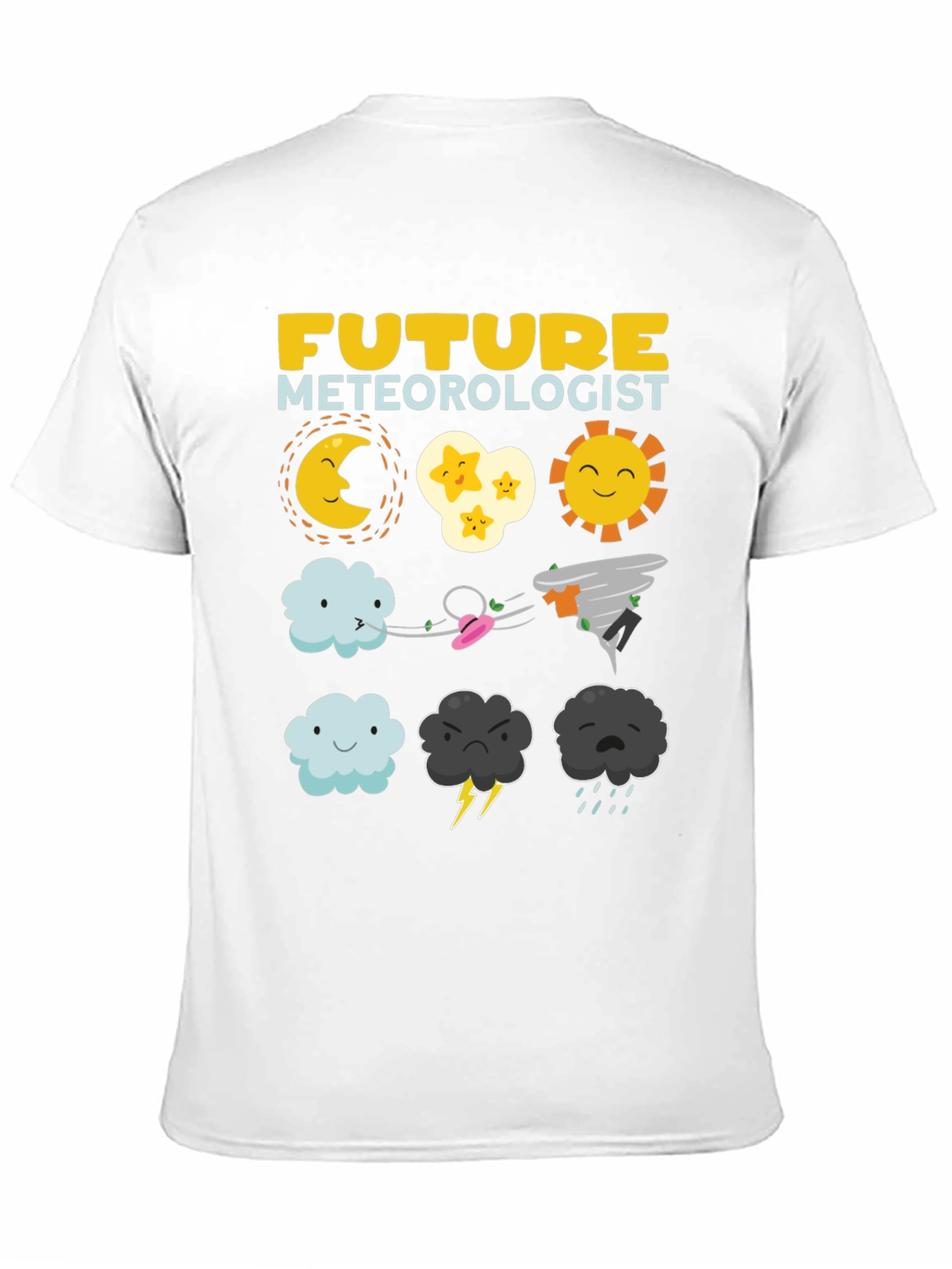 Black Future Meteorologist Black T-Shirt view 11
