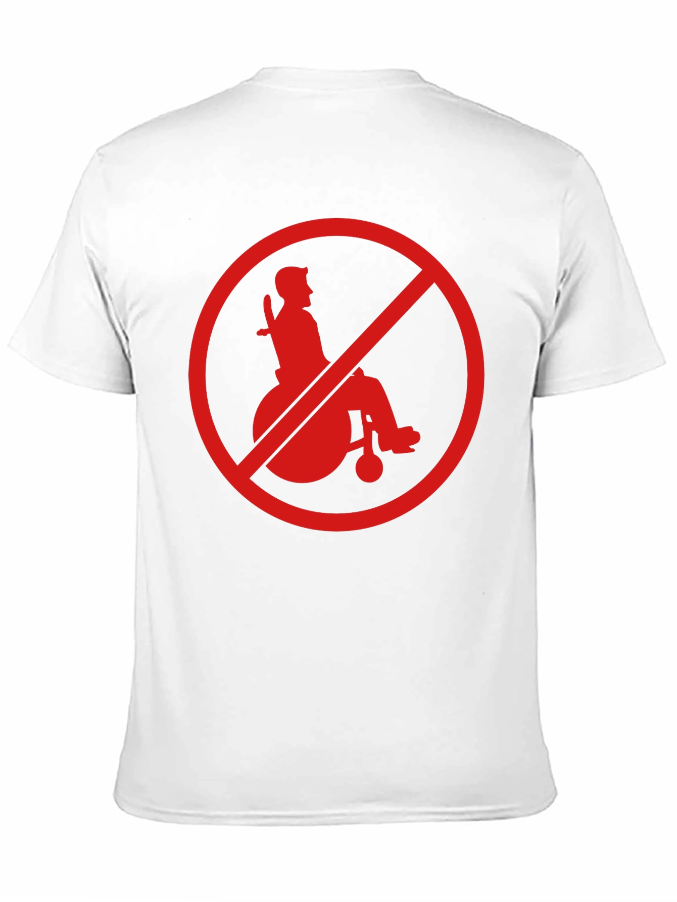 Black Edgy "No Wheelchair" Graphic T-Shirt view 11