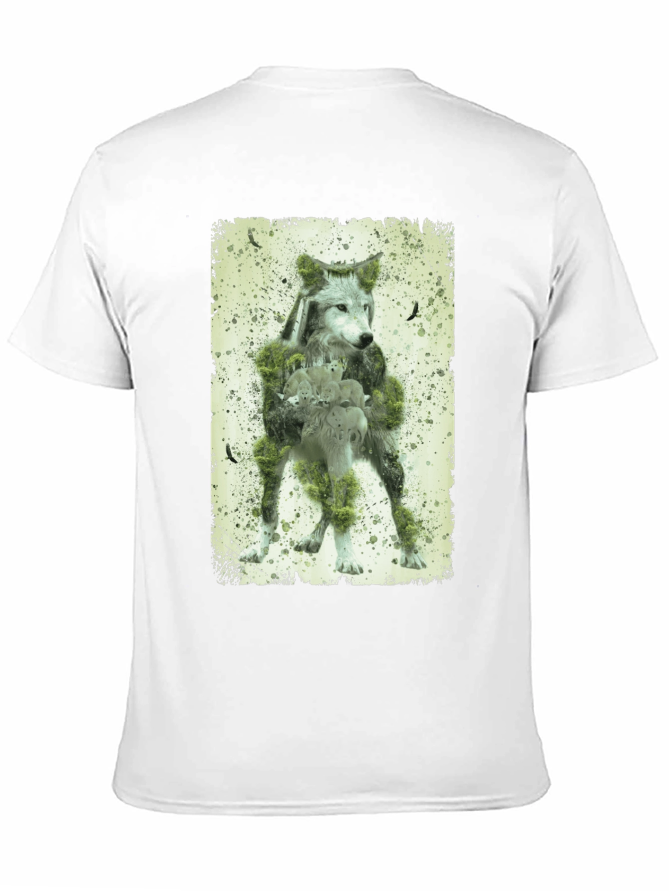 Wolf Forest Graphic T-Shirt - Nature Design Tee - 11