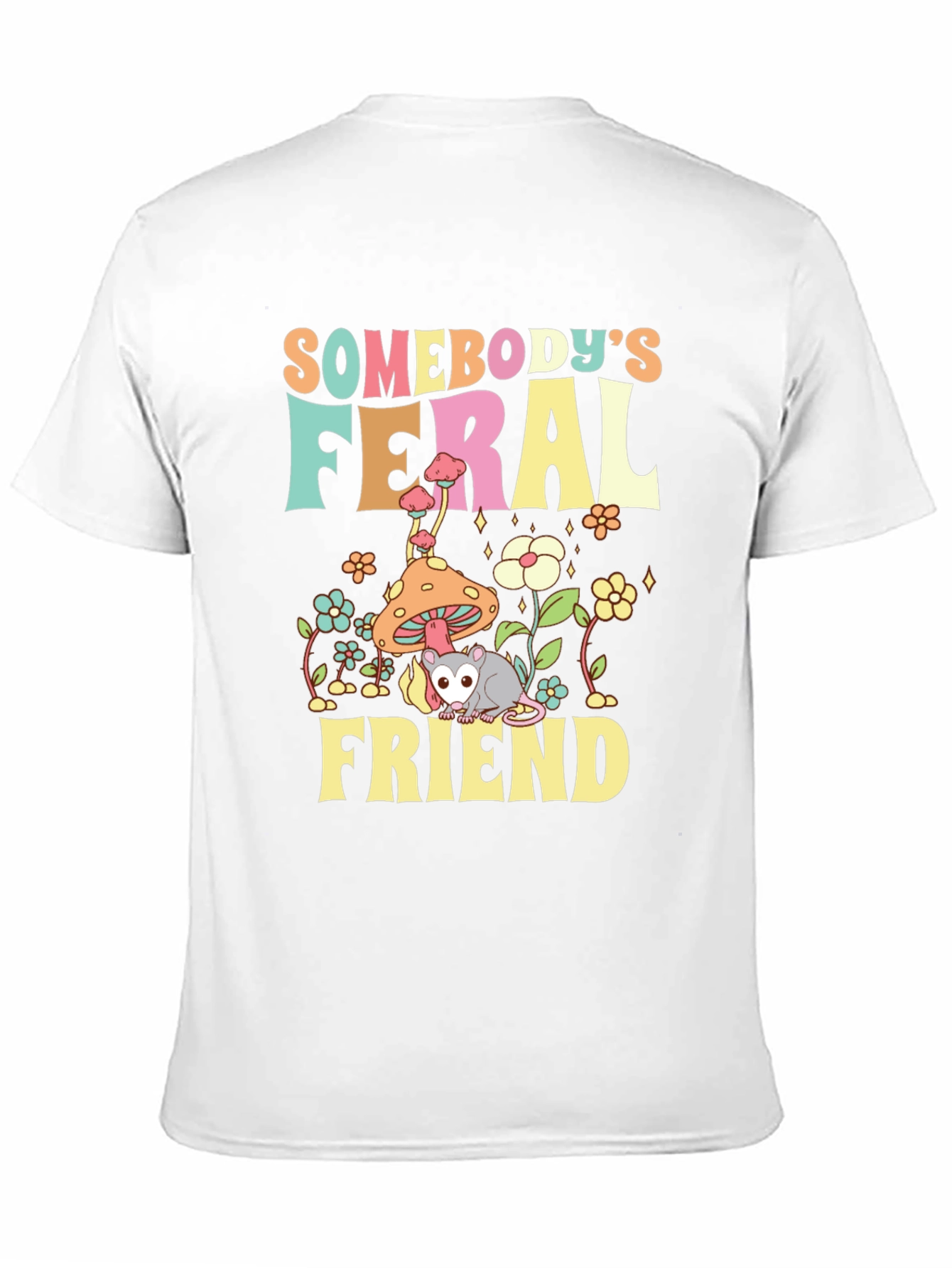 Black Feral Friend Graphic T-Shirt view 11
