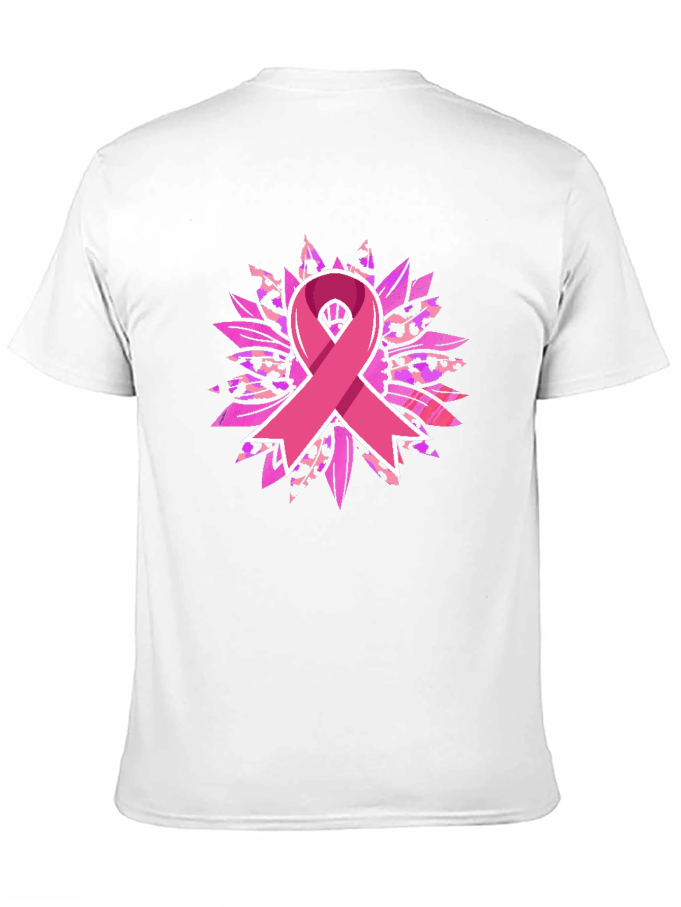 Breast Cancer Awareness Ribbon Sunflower Graphic Tee - 11