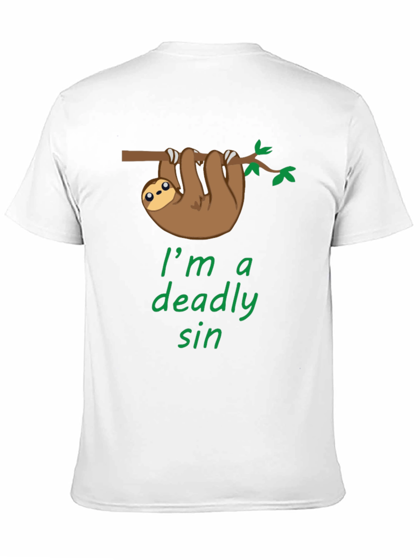 Black Sloth Deadly Sin Graphic Tee - Cute & Comfy! view 11