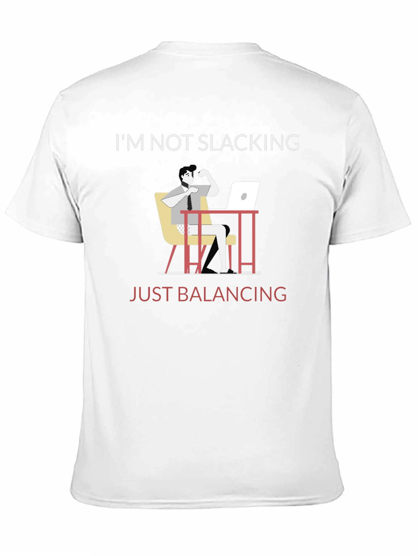 Black Funny Balancing Act T-Shirt: Work From Home Humor view 11