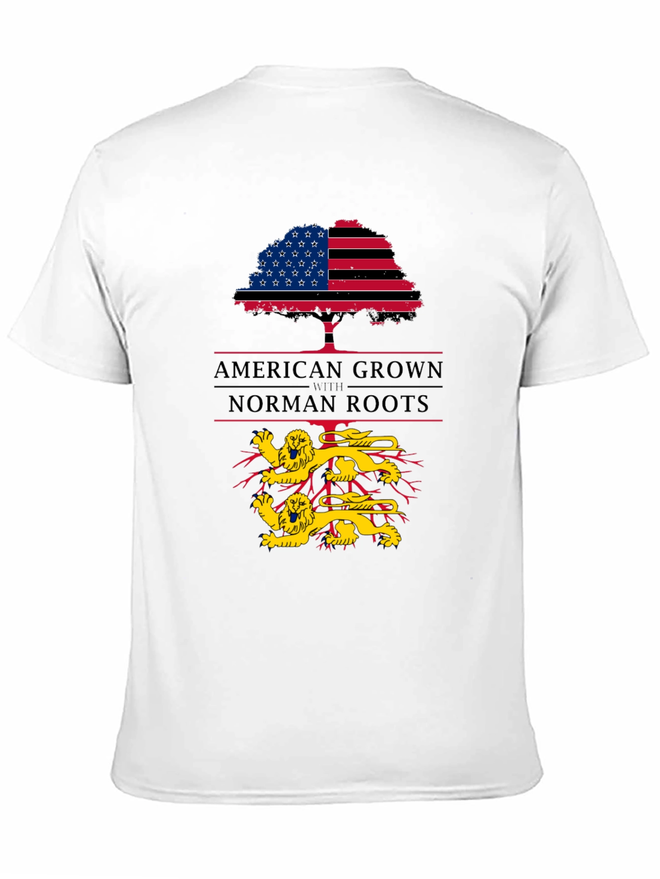 Black American Grown Norman Roots T-Shirt view 11