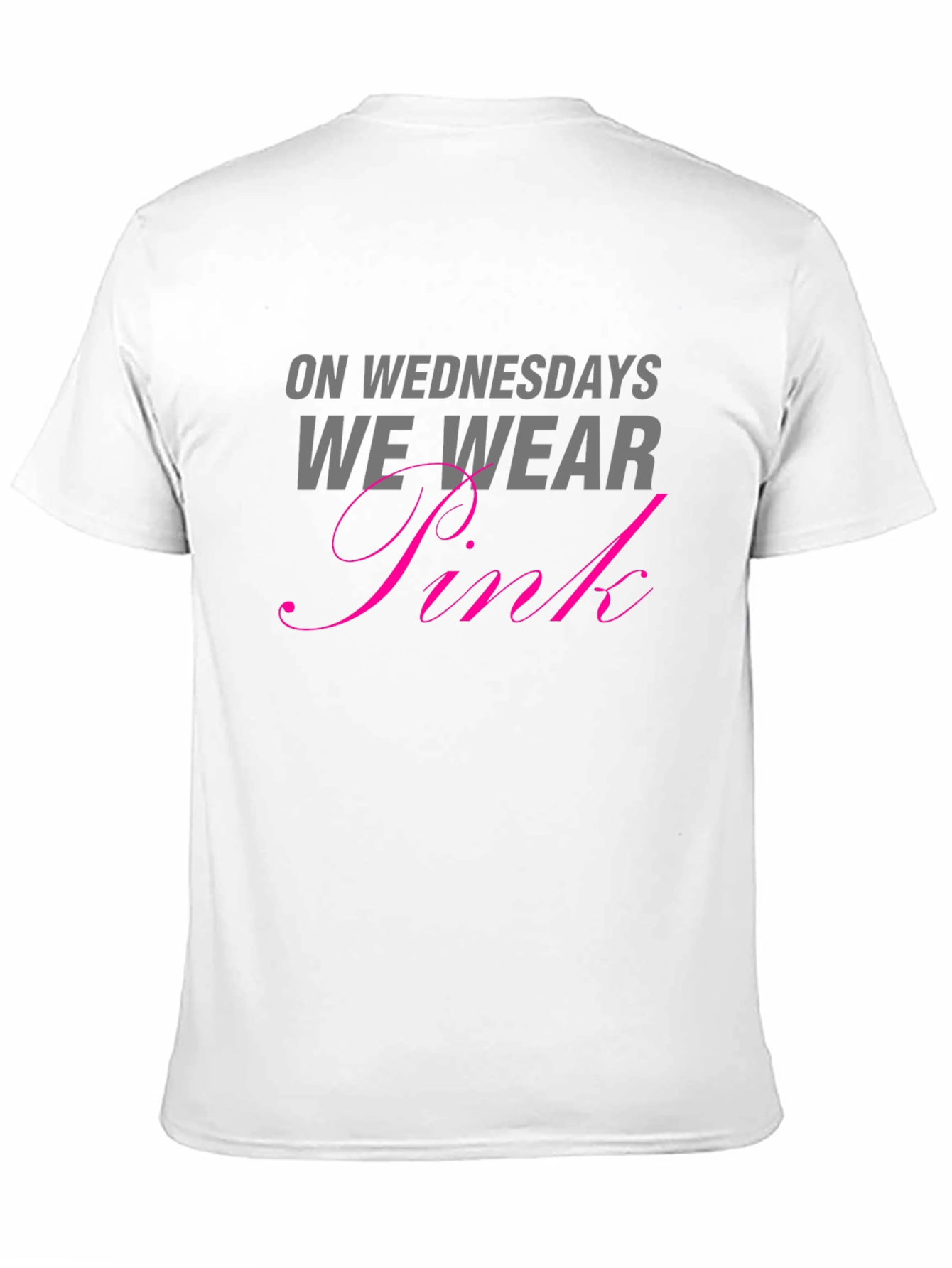 Black On Wednesdays We Wear Pink Graphic Tee view 11