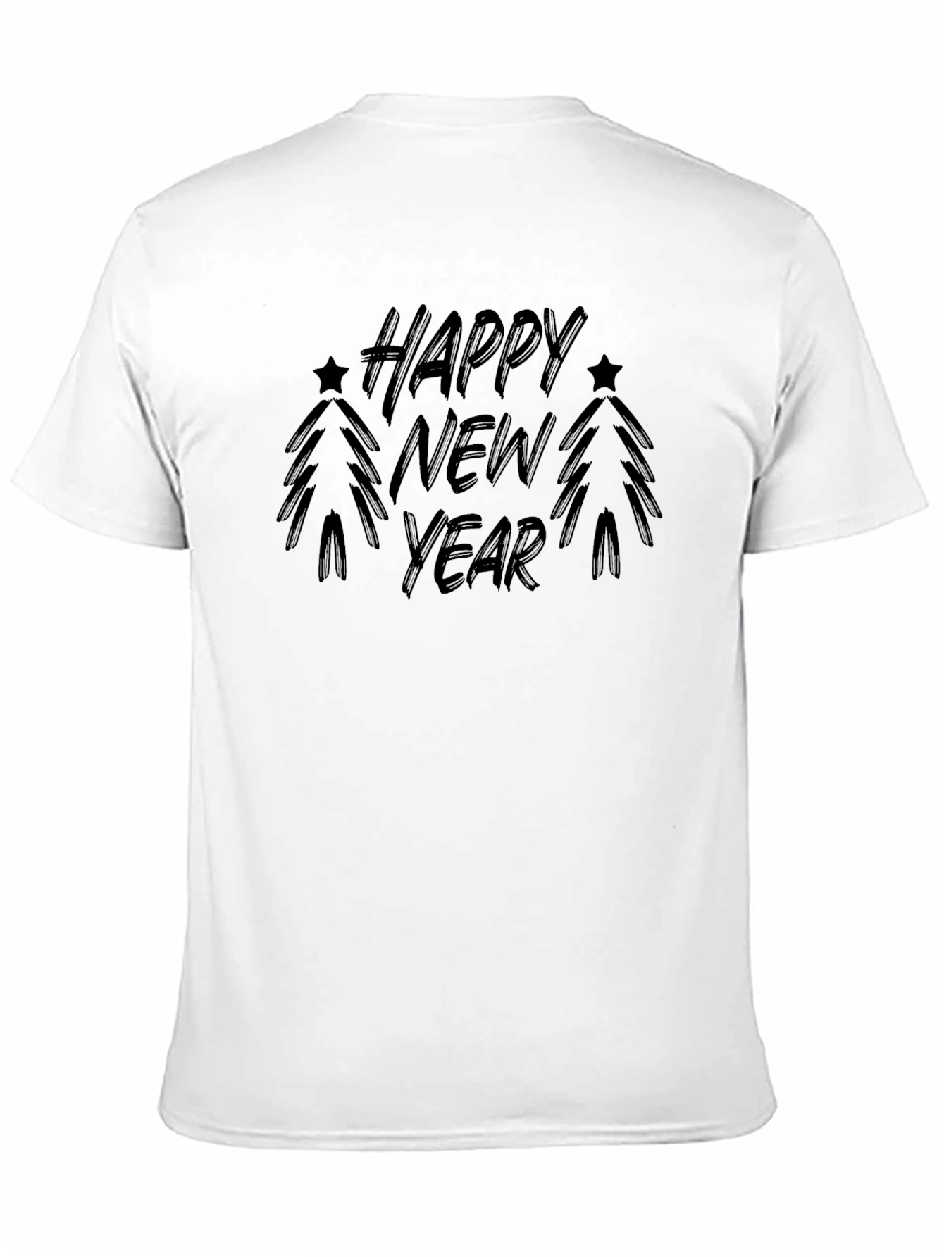 Black Happy New Year Black T-Shirt Festive Holiday Tee view 11