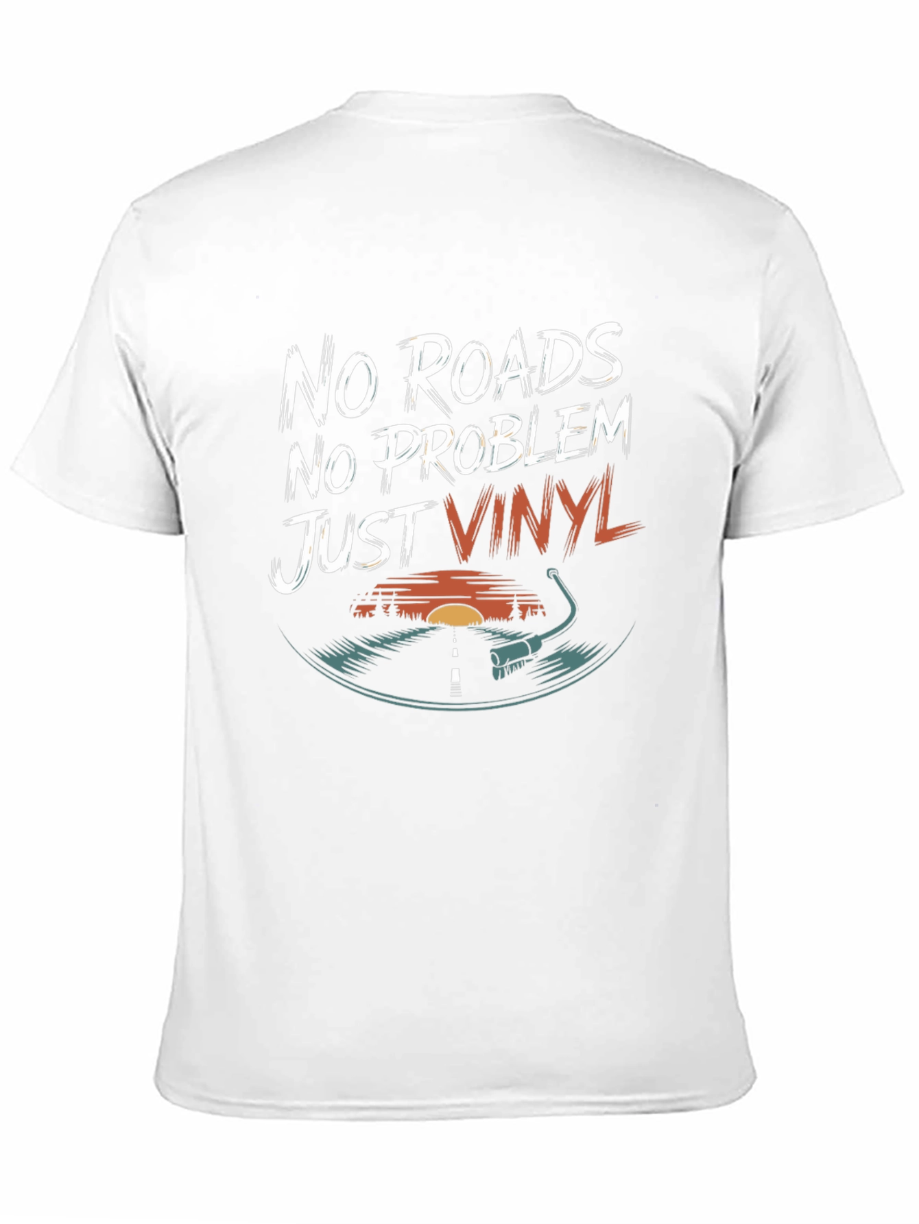 Black Vinyl Music T-Shirt - No Roads, No Problem view 11