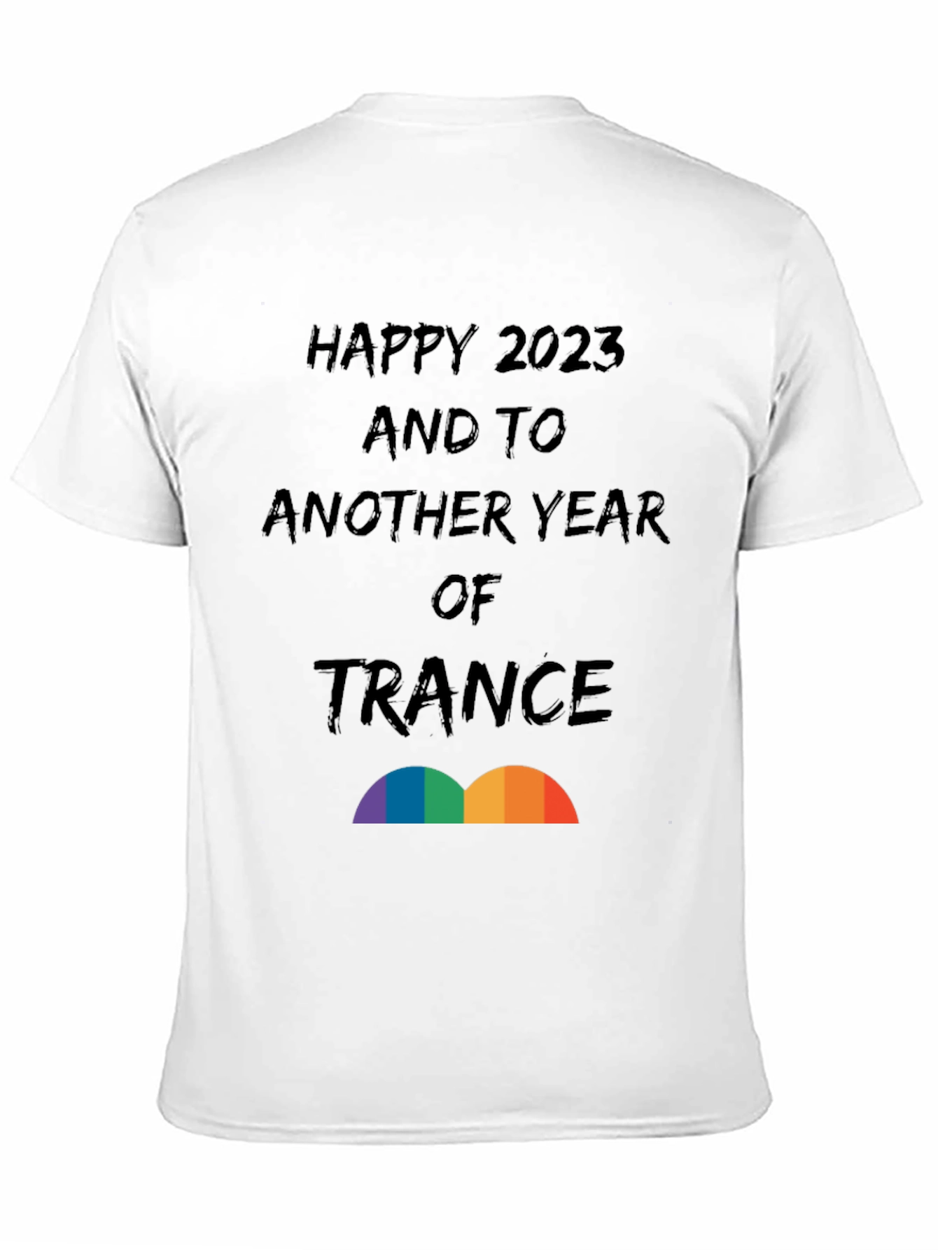 Black Happy 2023 Trance T-Shirt - New Year Celebration Tee view 11
