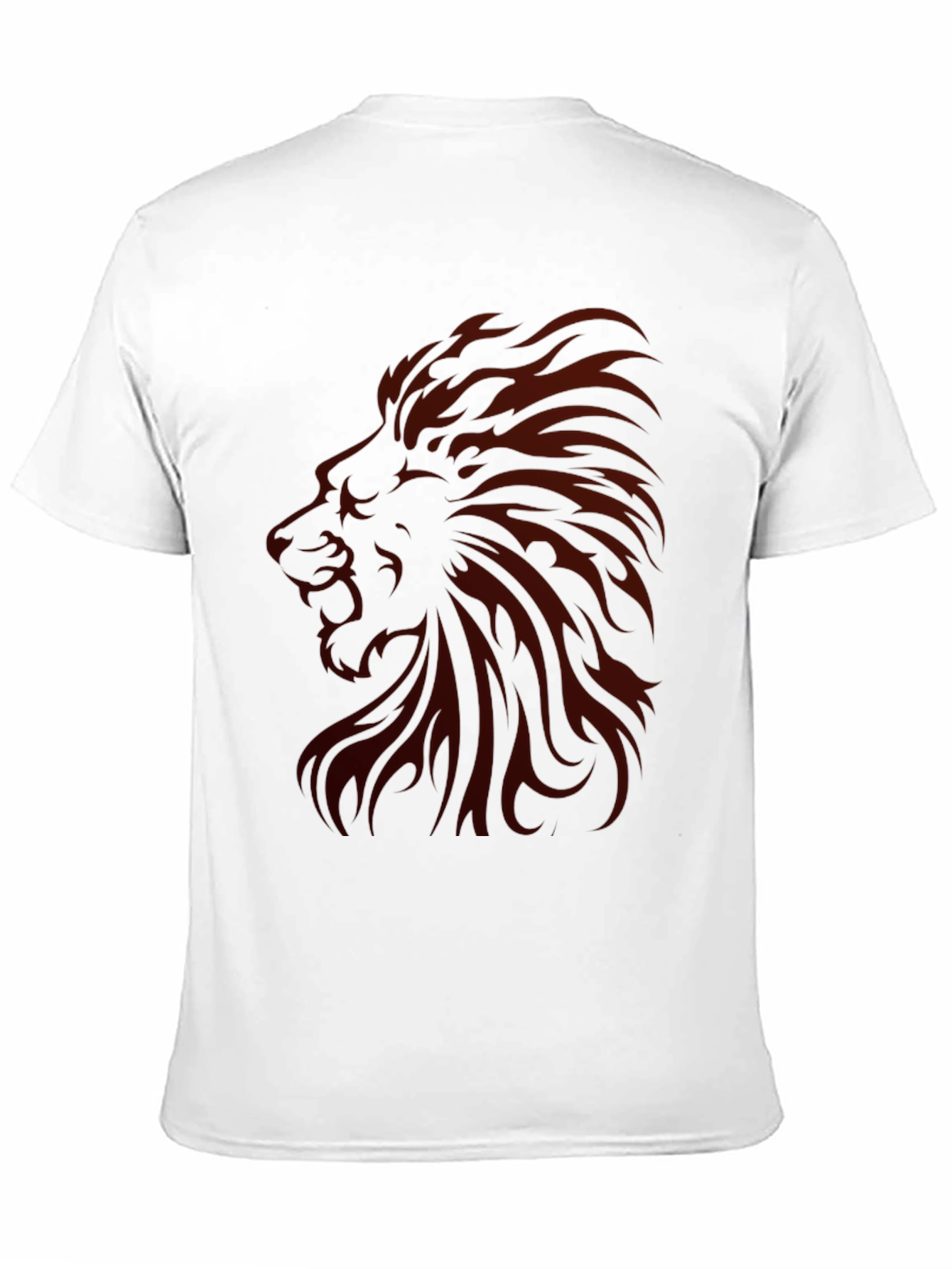 Black Lion Graphic Print Men's Black T-Shirt view 11