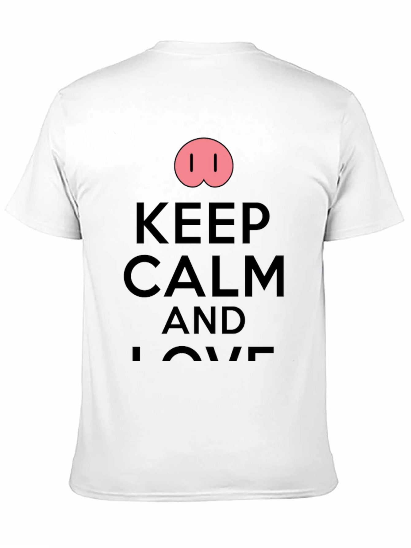 Black Keep Calm and Love Pigs T-Shirt view 11