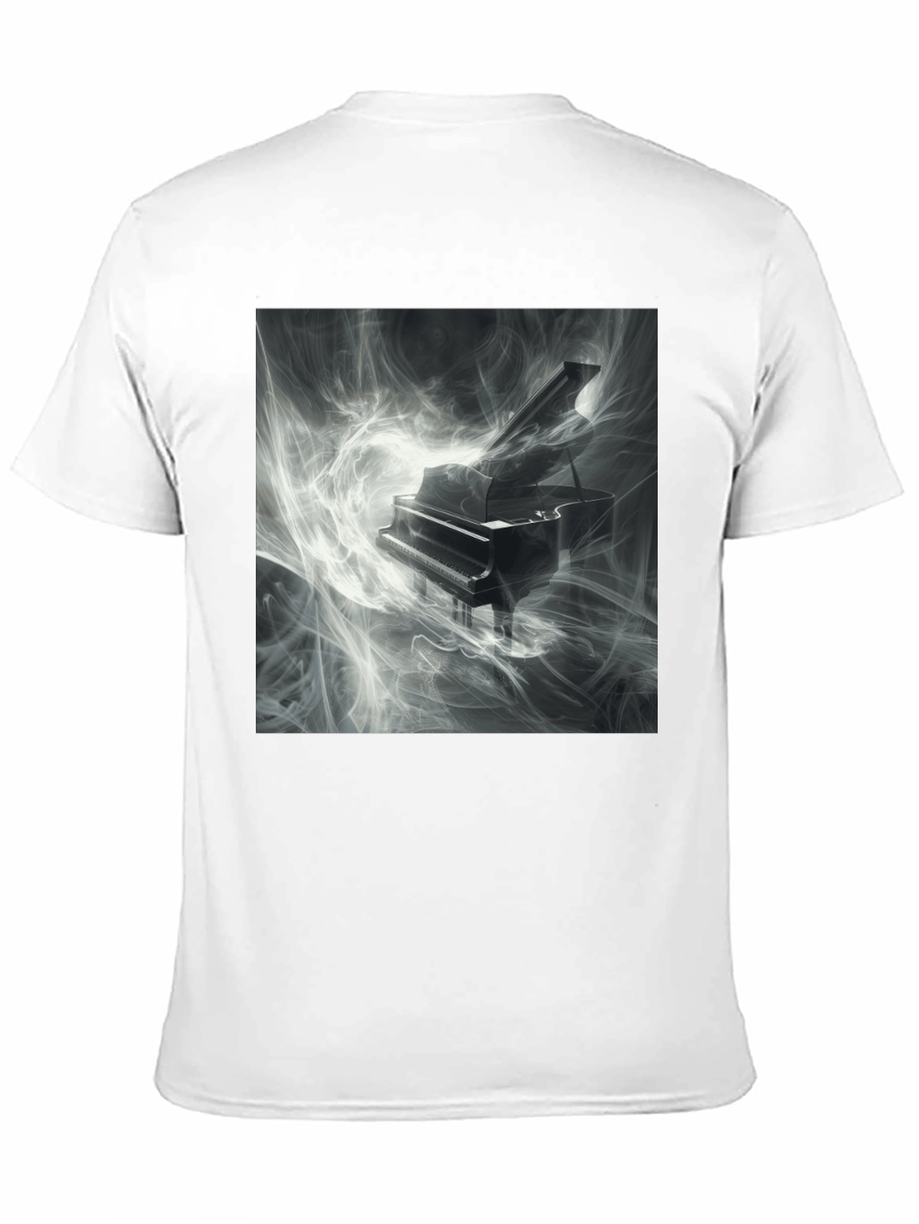 Black Piano Music T-Shirt - Artistic Black Tee view 11