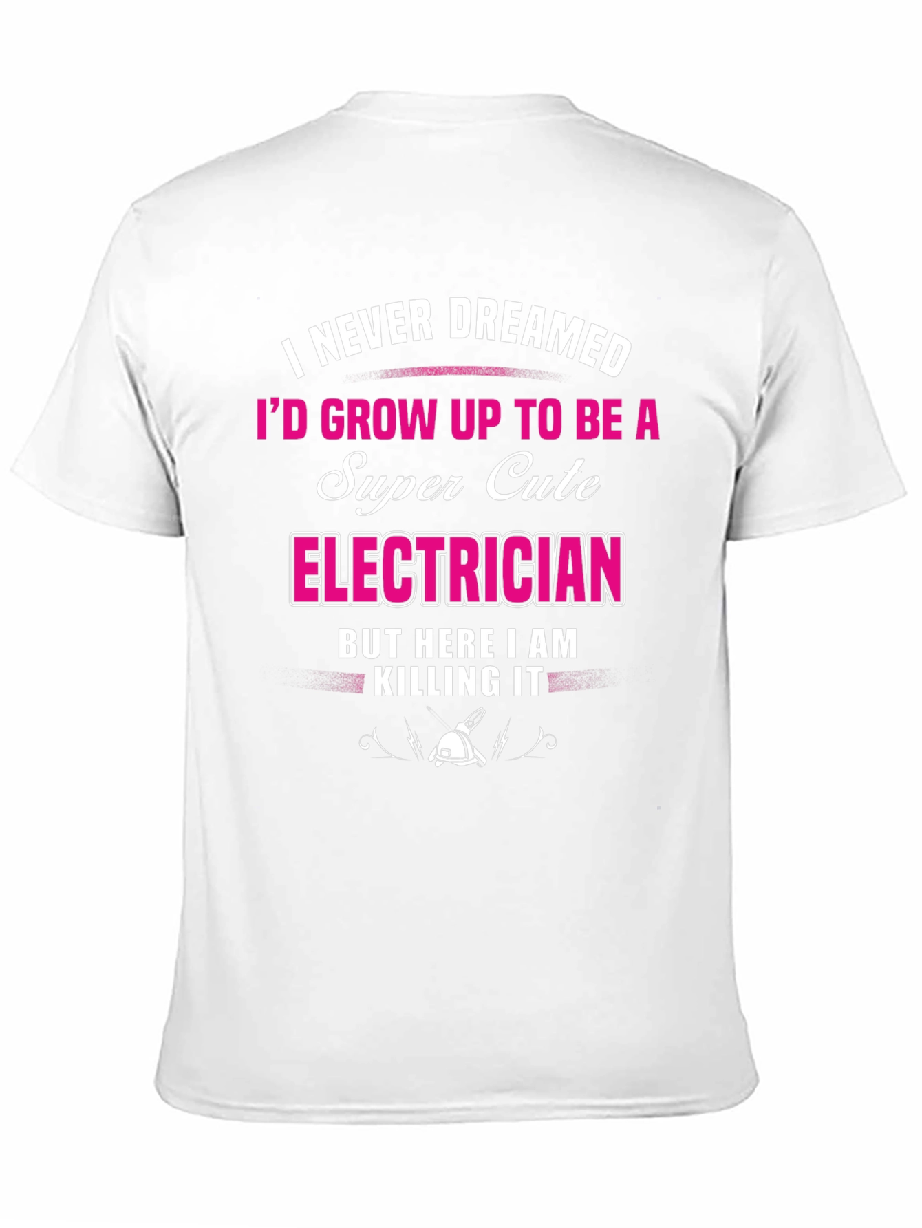 Black Super Cute Electrician Graphic T-Shirt view 11