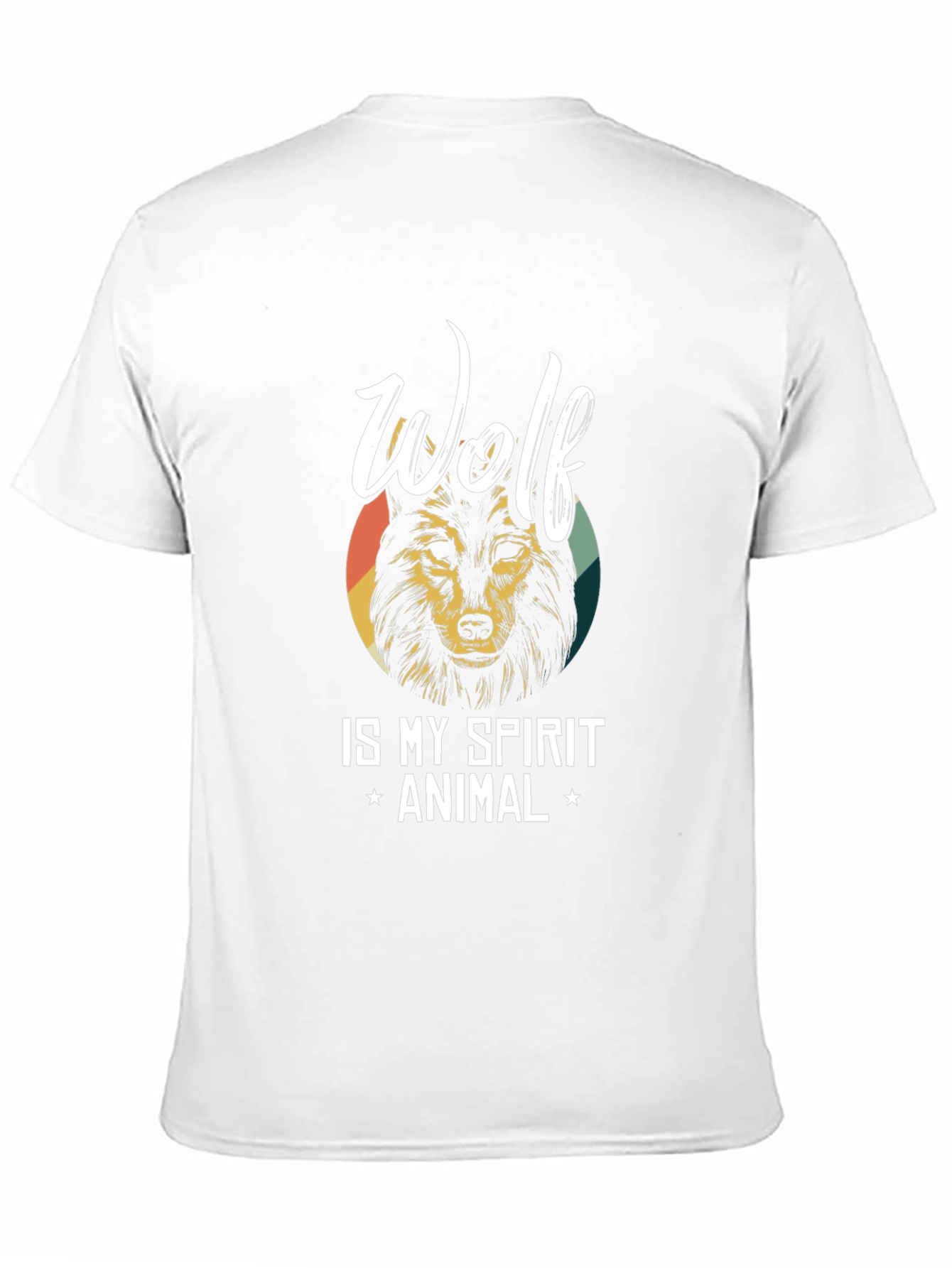 Black Wolf Spirit Animal Graphic Tee - Black view 11