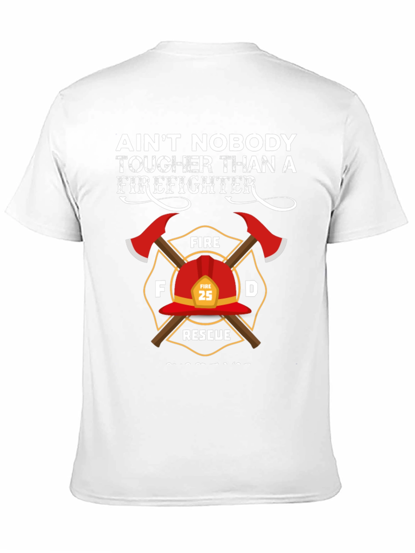 Black Firefighter T-Shirt - Tougher Than a Firefighter Tee view 11