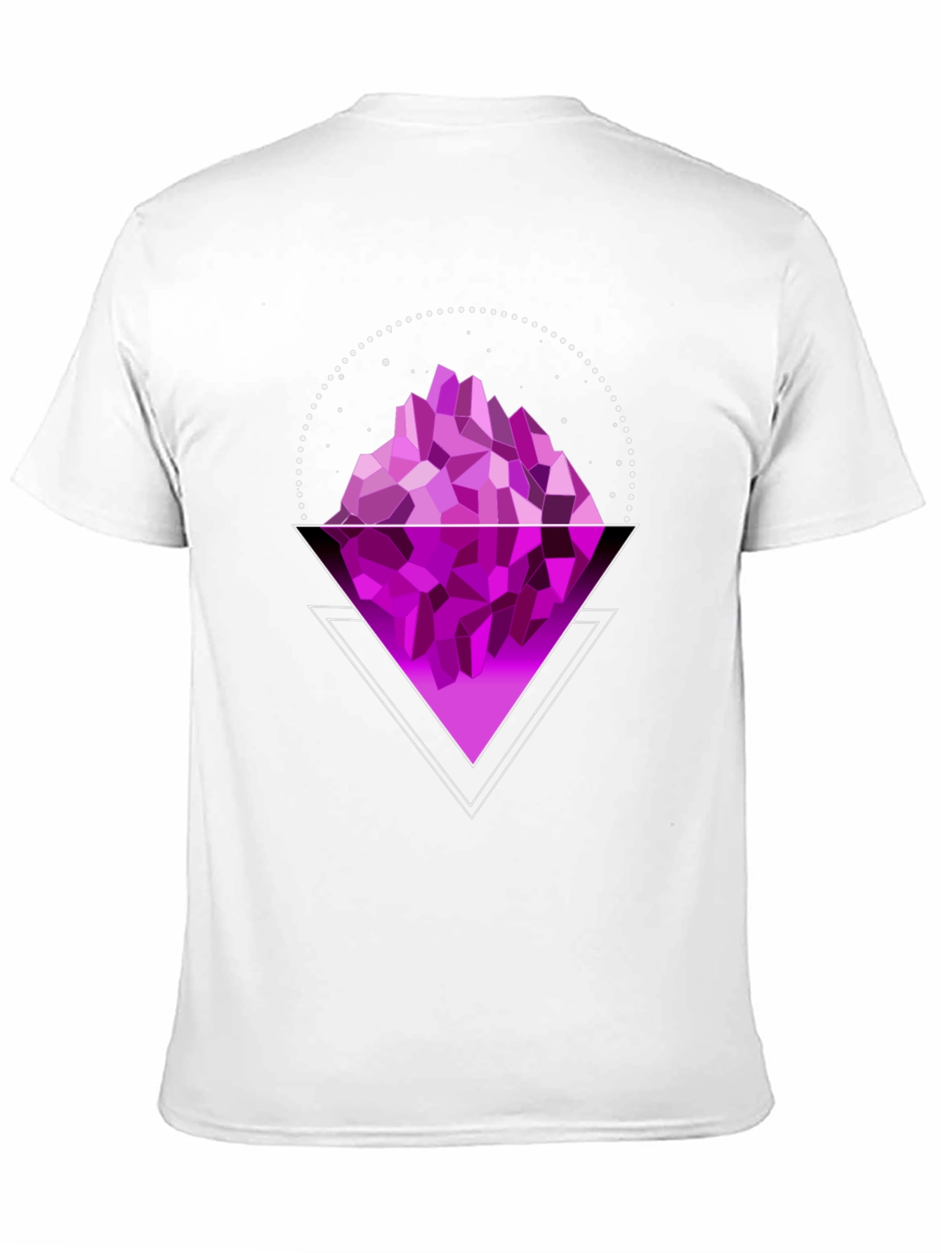 Black Geometric Purple Mountain Graphic T-Shirt view 11
