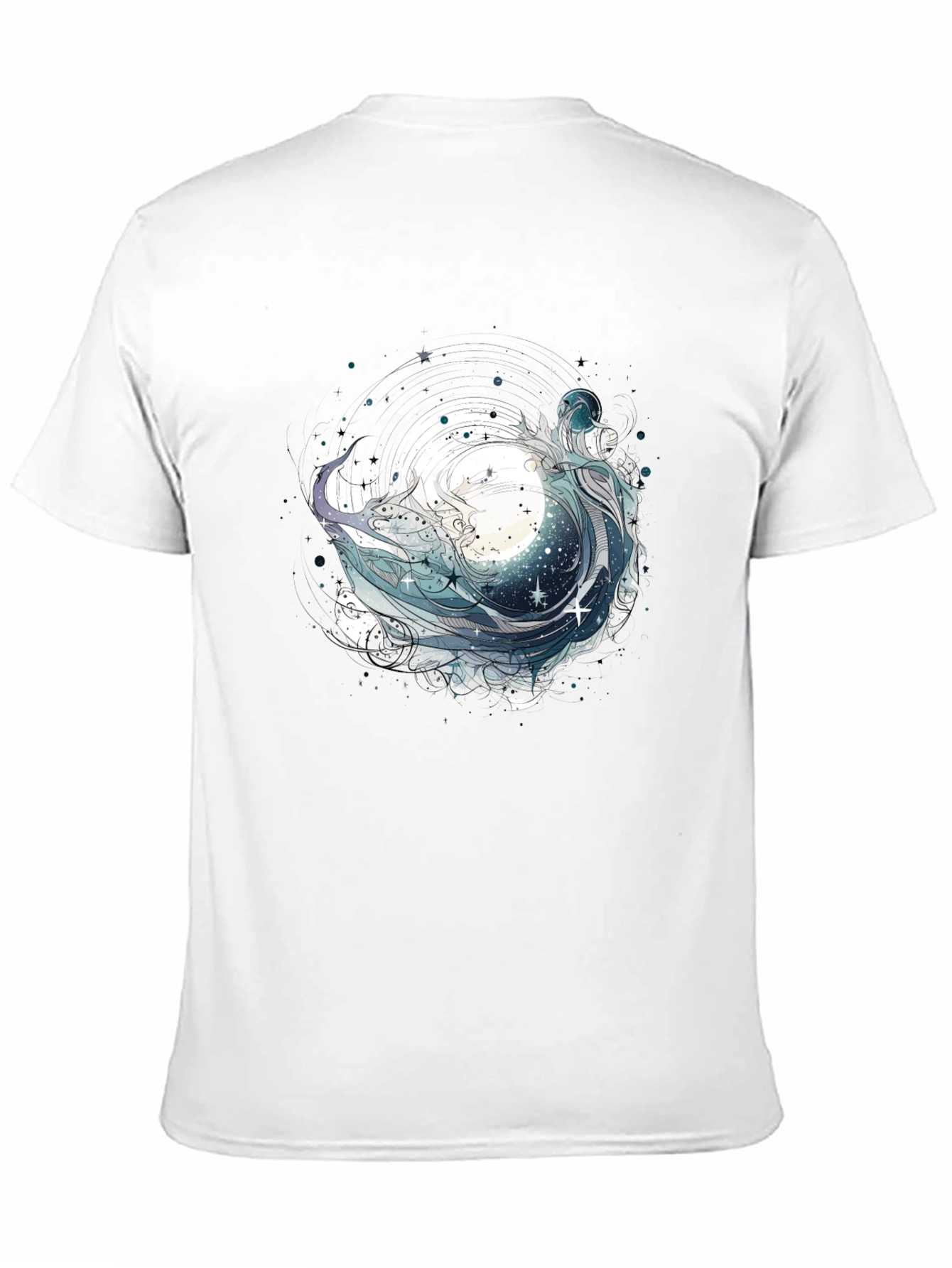 Black Celestial Wave Graphic Tee - Black view 11