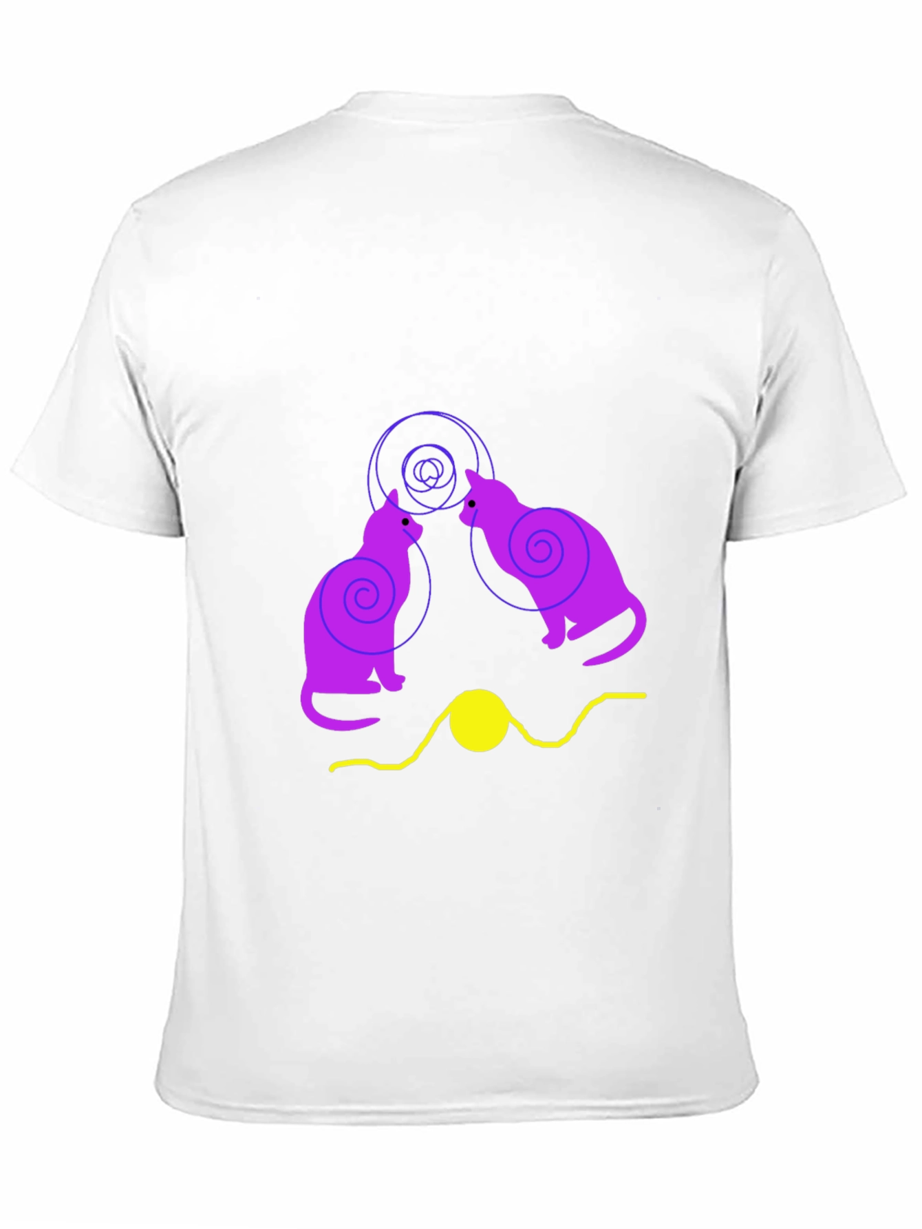 Black Cats and Yarn Graphic T-Shirt - Black view 11