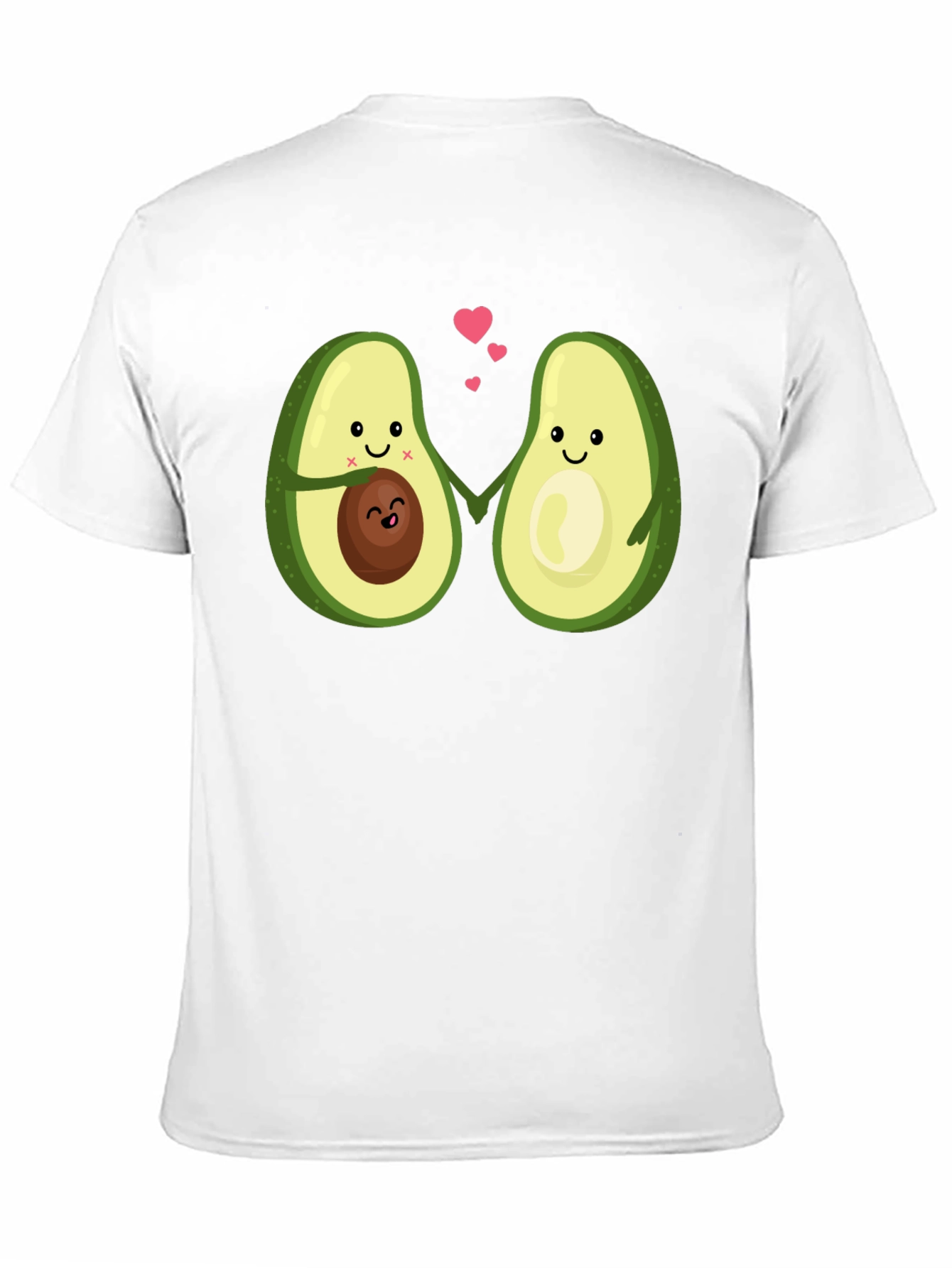 Black Cute Avocado Couple Black T-Shirt view 11