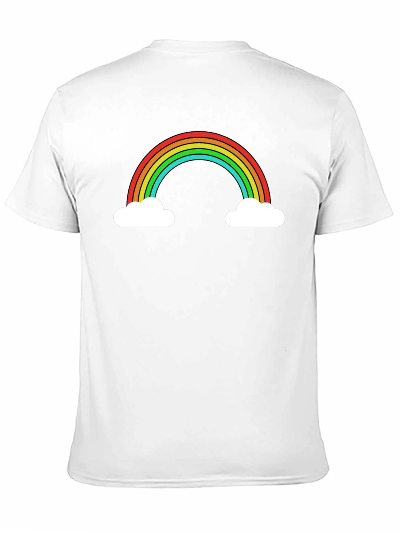 Black Rainbow Cloud Graphic Tee - Black Casual T-Shirt view 11