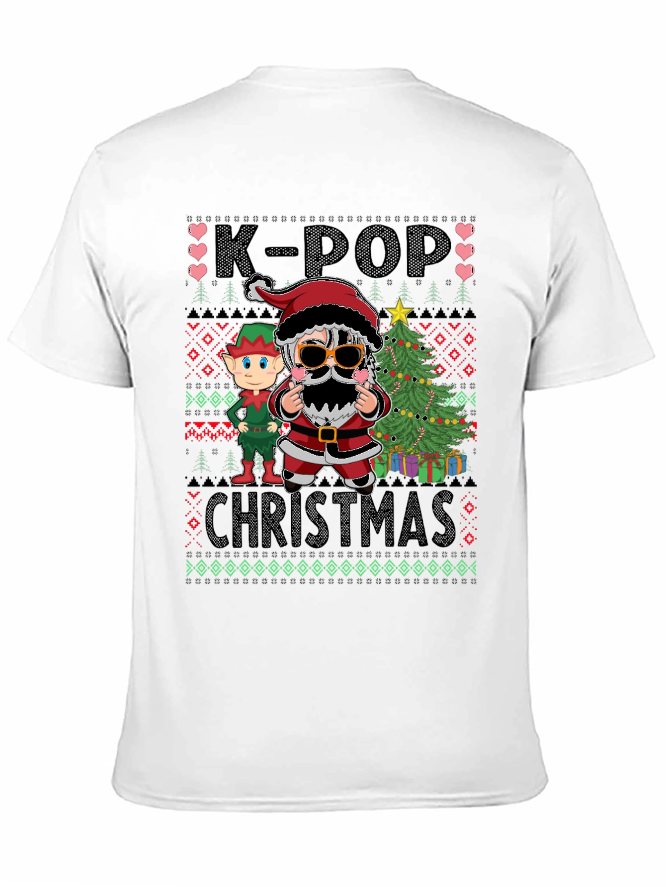 Black K-Pop Christmas T-Shirt view 11