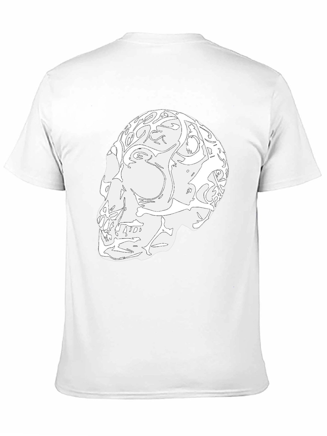 Black Skull Graphic Black T-Shirt - Unique Artistic Design view 11