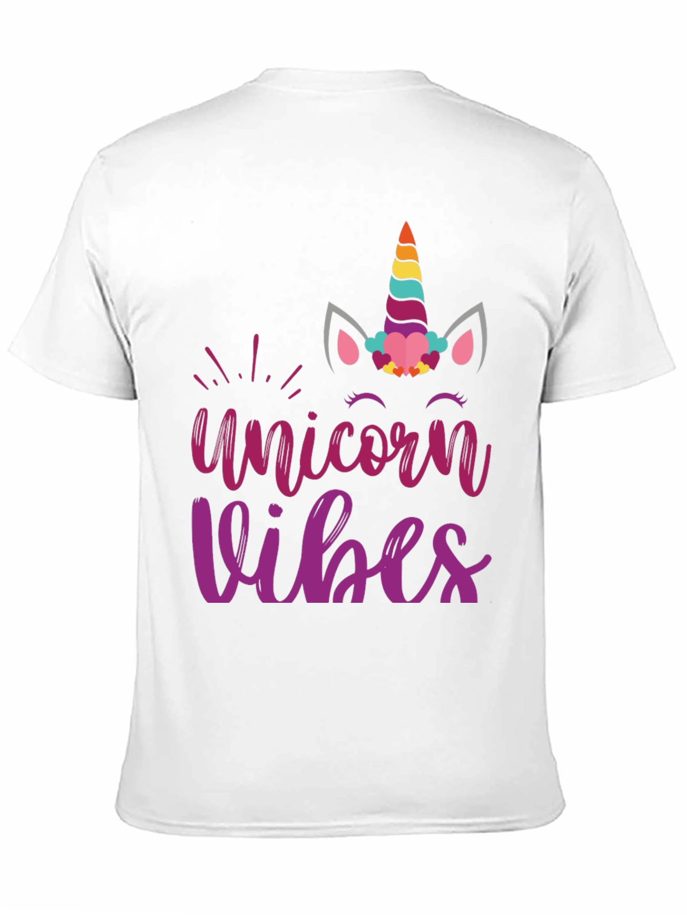Black Unicorn Vibes Graphic T-Shirt view 11