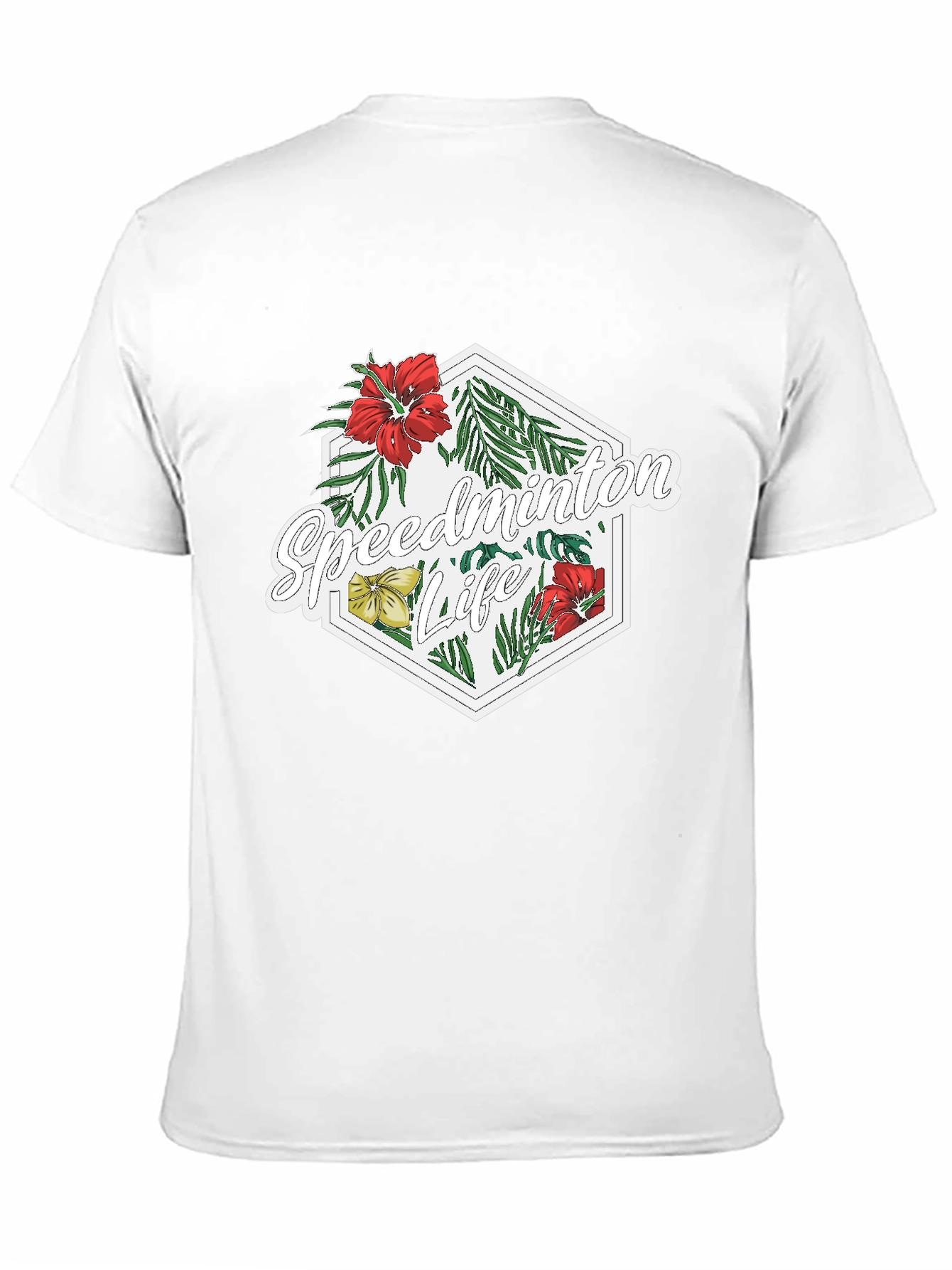 Black Speedminton Life Floral Black T-Shirt view 11