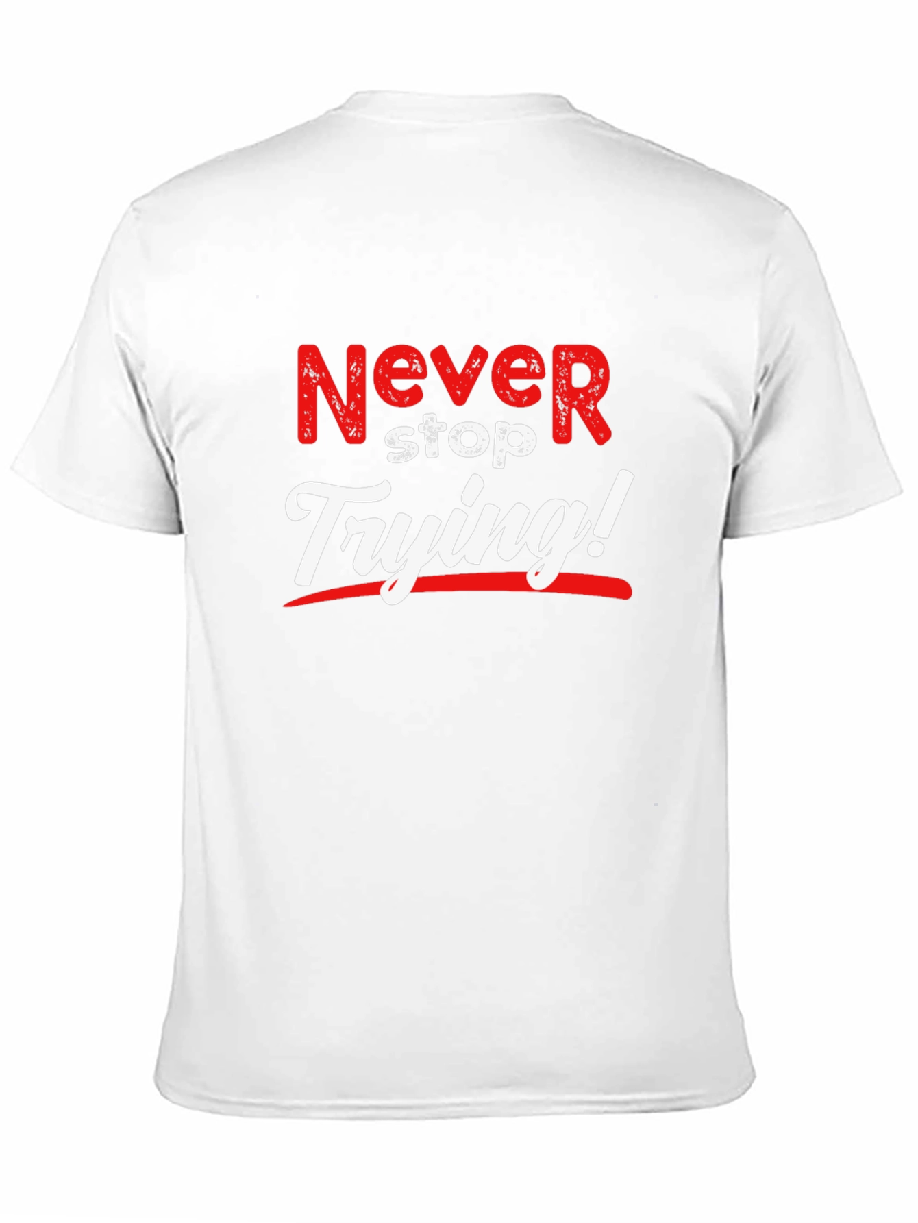 Black Never Stop Trying T-Shirt, Motivational Tee view 11