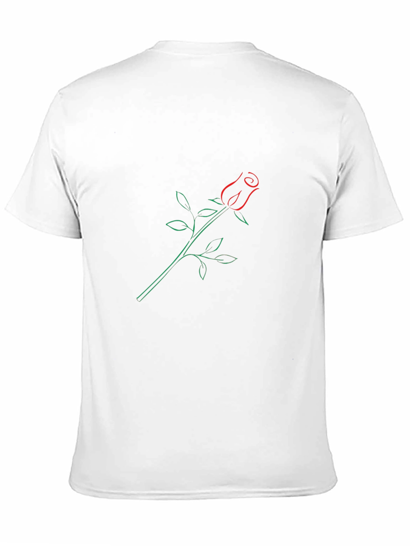 Black Minimalist Rose T-Shirt - Stylish & Unique Design view 11