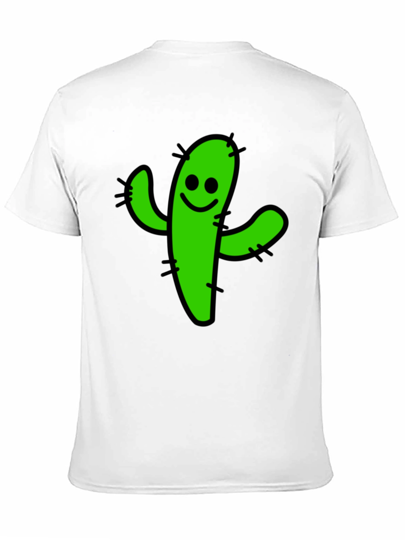Black Funny Cactus Graphic T-Shirt - Black Cotton Tee view 11